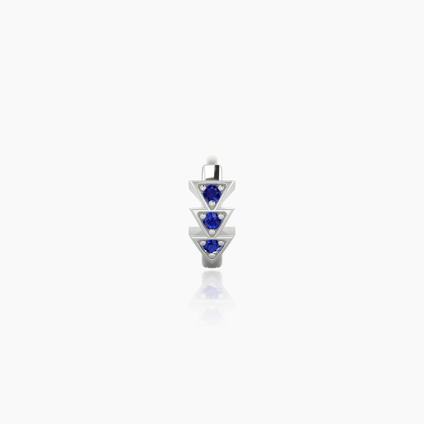 Cybele | 18k White Gold 5 mm Sapphire Hoop Piercing