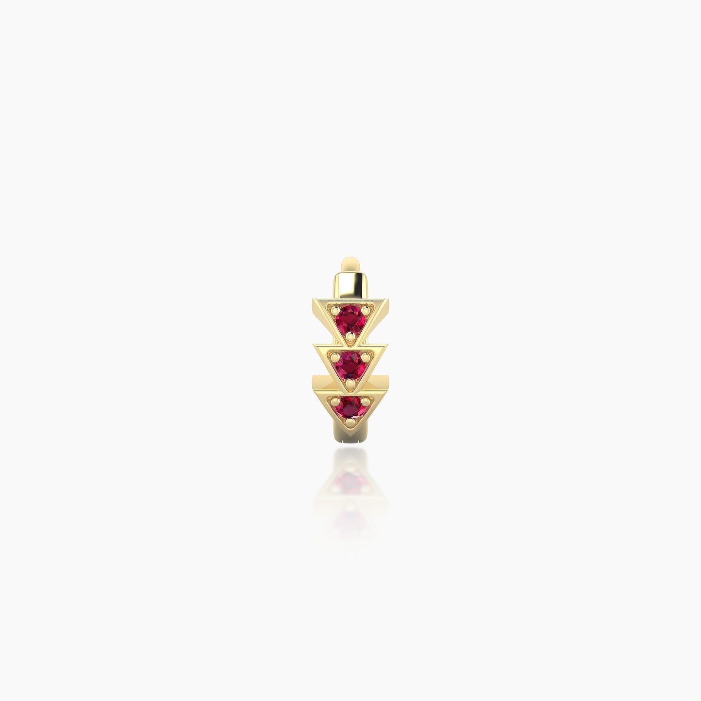 Cybele | 18k Yellow Gold 5 mm Ruby Hoop Piercing