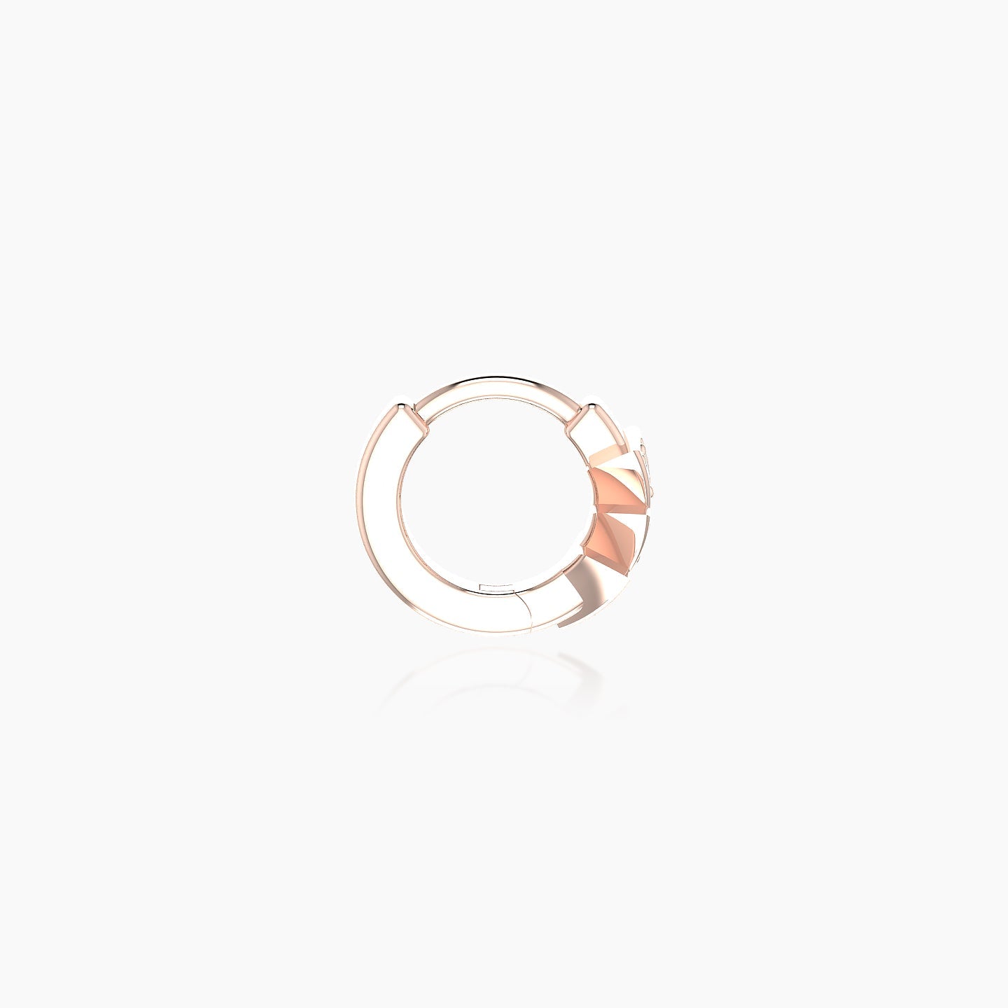 Cybele | 18k Rose Gold 5 mm Diamond Hoop Piercing