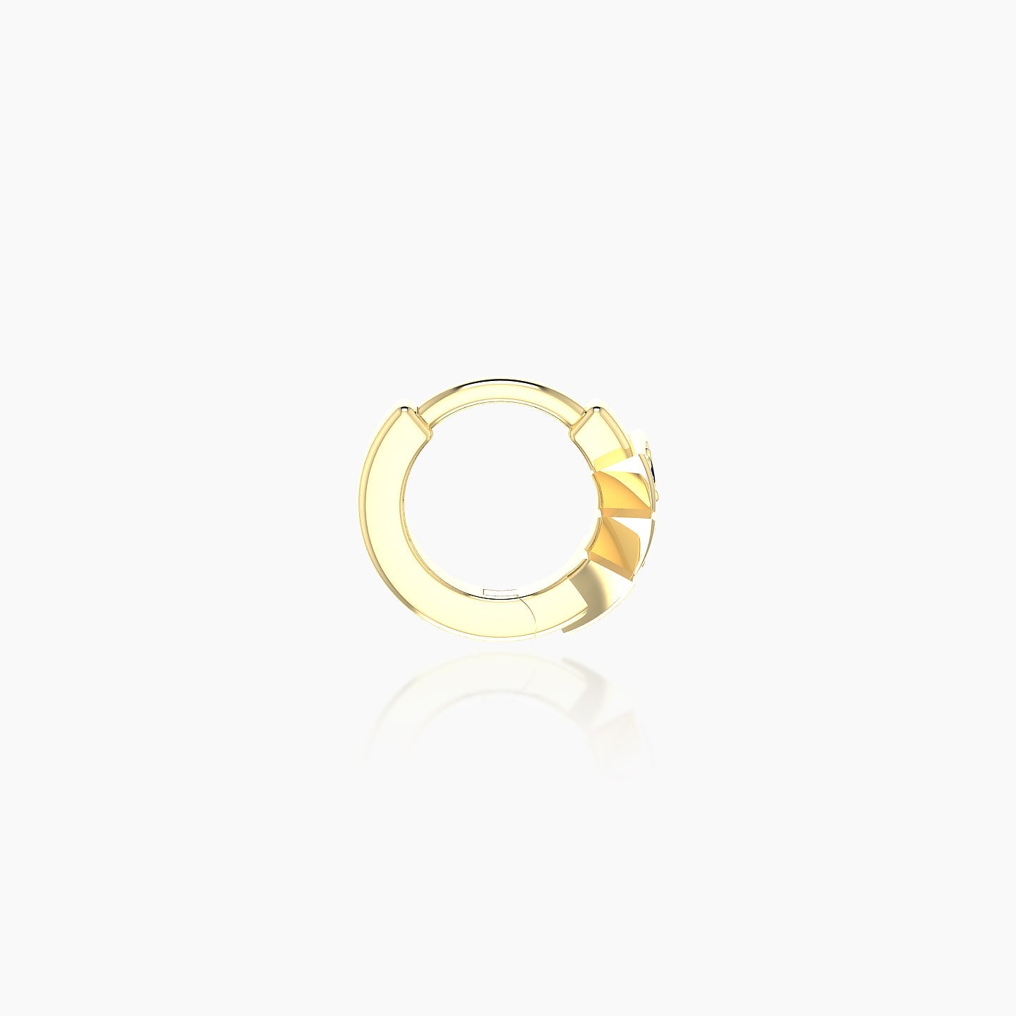 Cybele | 18k Yellow Gold 5 mm Sapphire Hoop Piercing