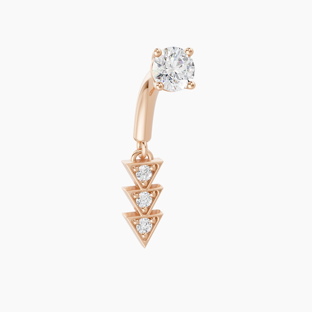 Cybele | 18k Rose Gold 6 mm Diamond Rook Piercing