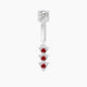 Cybele | Ruby & Diamond Rook Piercing