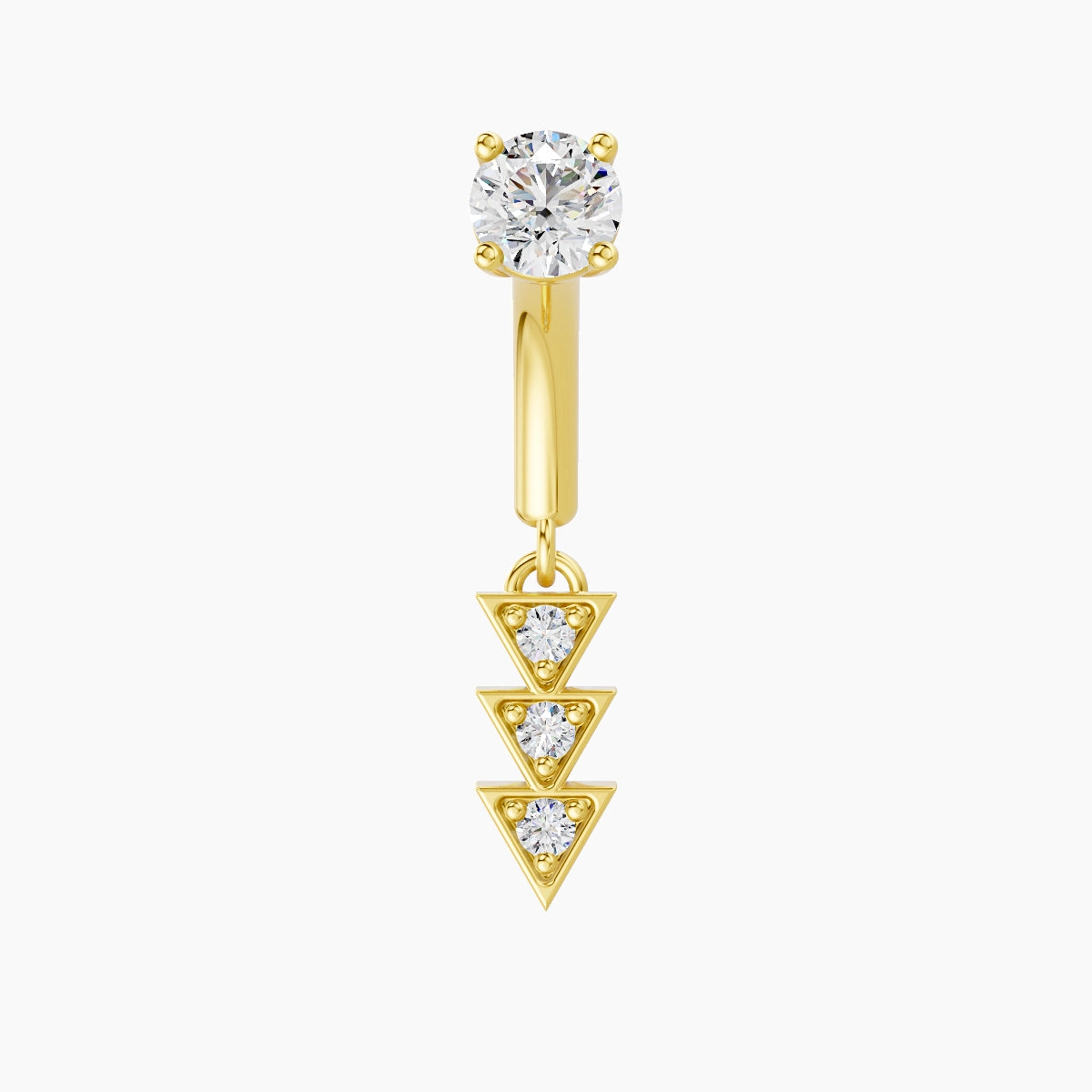 Cybele | 18k Yellow Gold 6 mm Diamond Rook Piercing