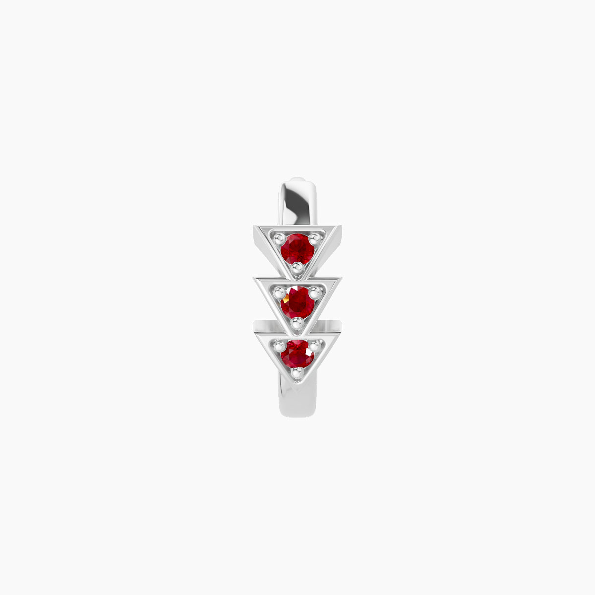 Cybele | 18k White Gold 6.5 mm Ruby Hoop Piercing