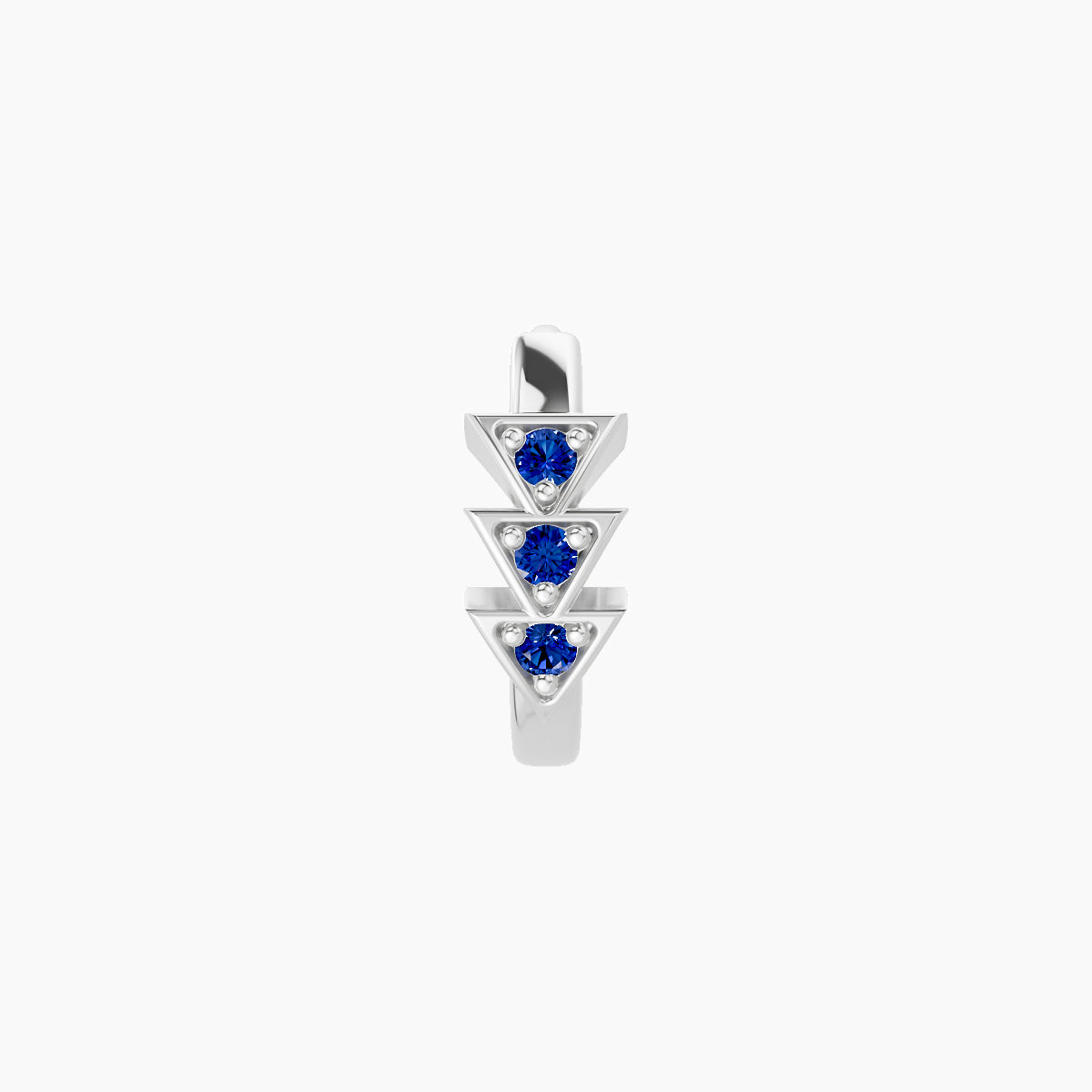 Cybele | 18k White Gold 6.5 mm Sapphire Hoop Piercing