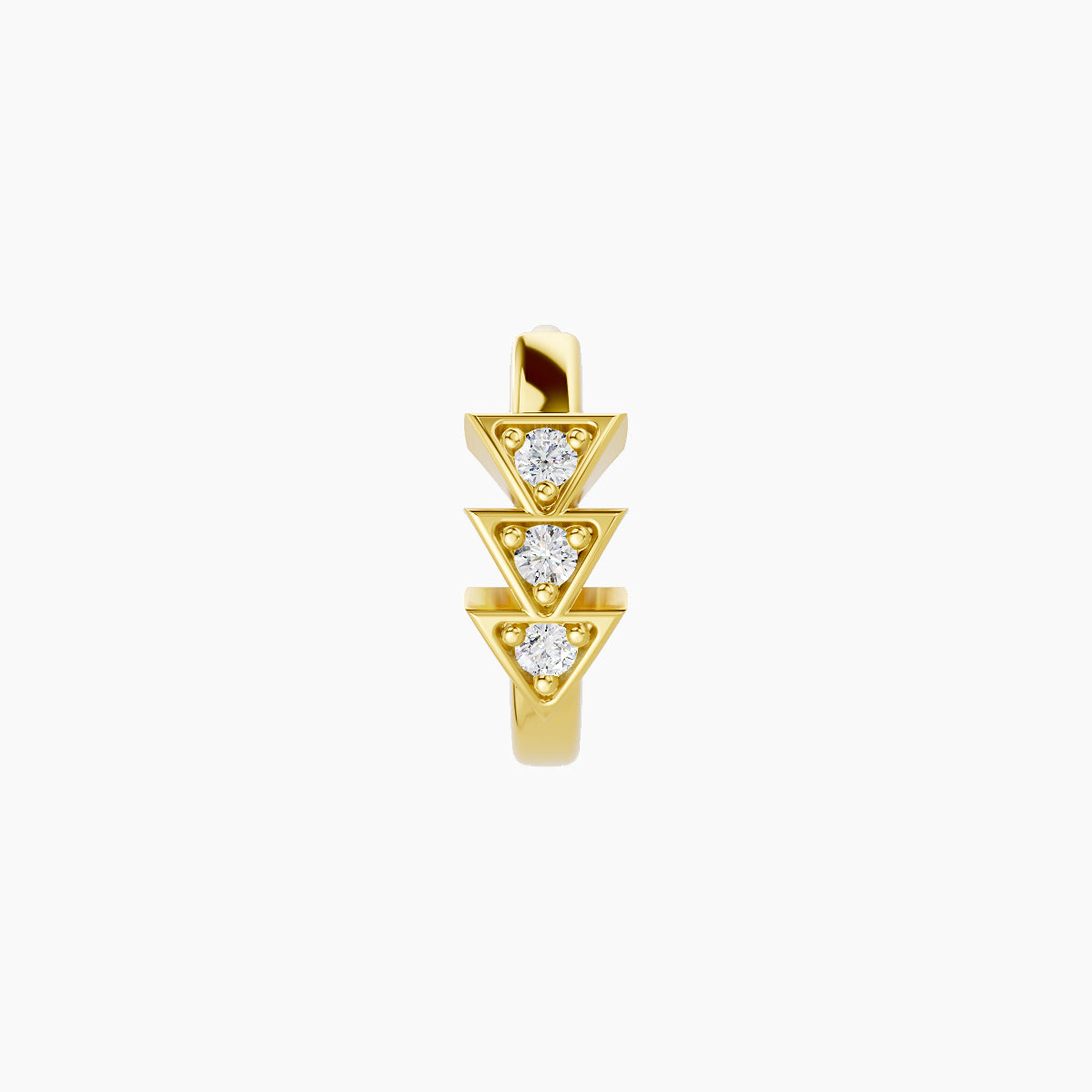 Cybele | 18k Yellow Gold 6.5 mm Diamond Hoop Piercing