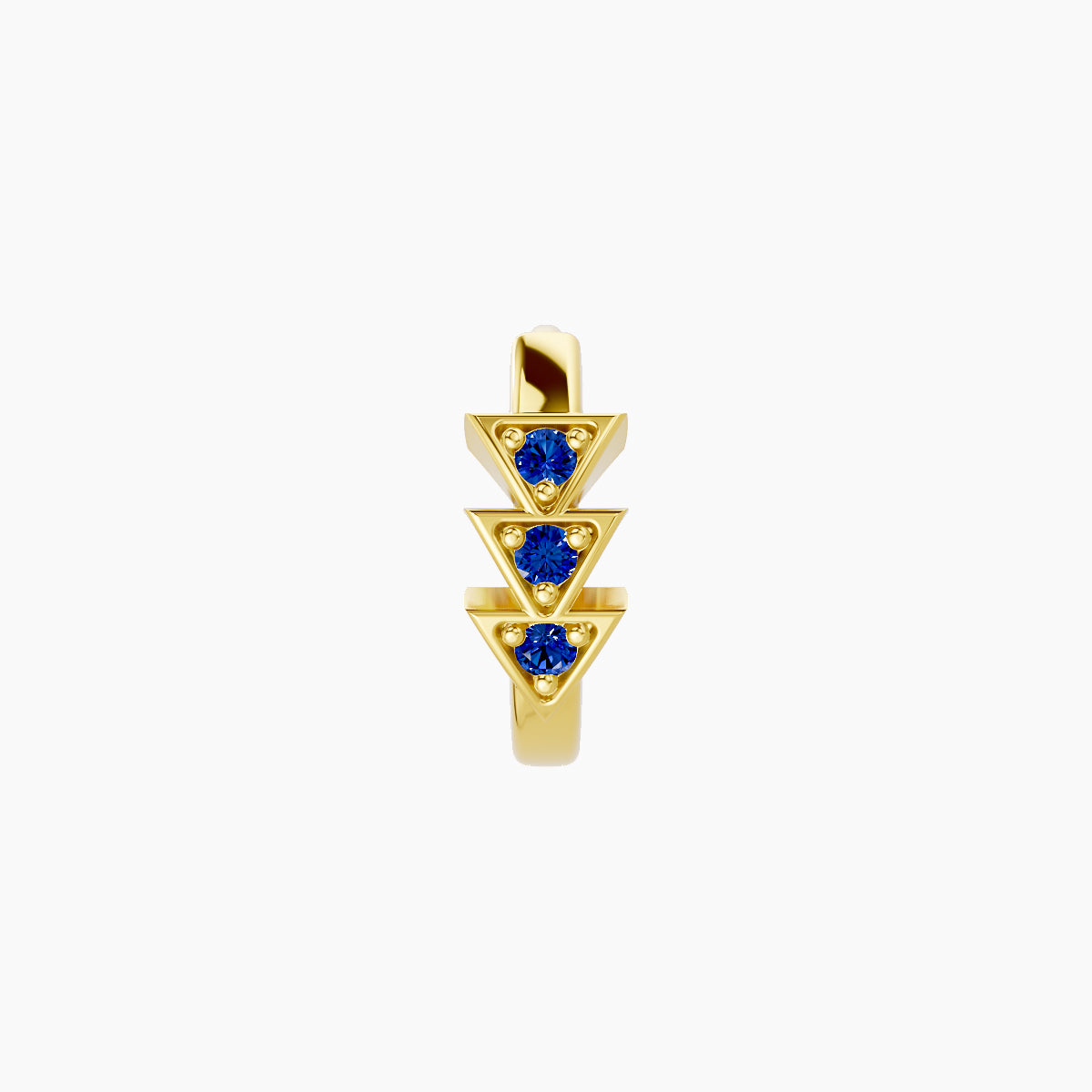 Cybele | 18k Yellow Gold 6.5 mm Sapphire Hoop Piercing