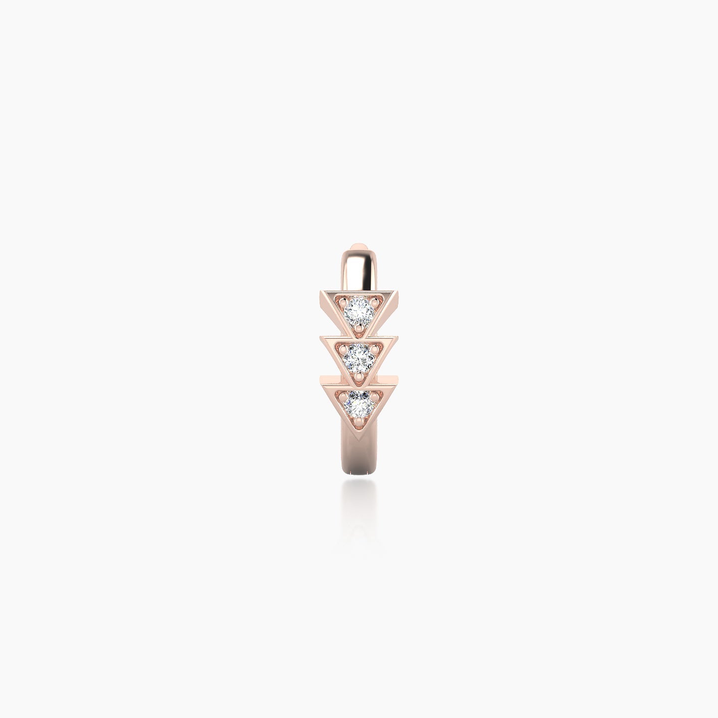 Cybele | 18k Rose Gold 6.5 mm Diamond Hoop Piercing