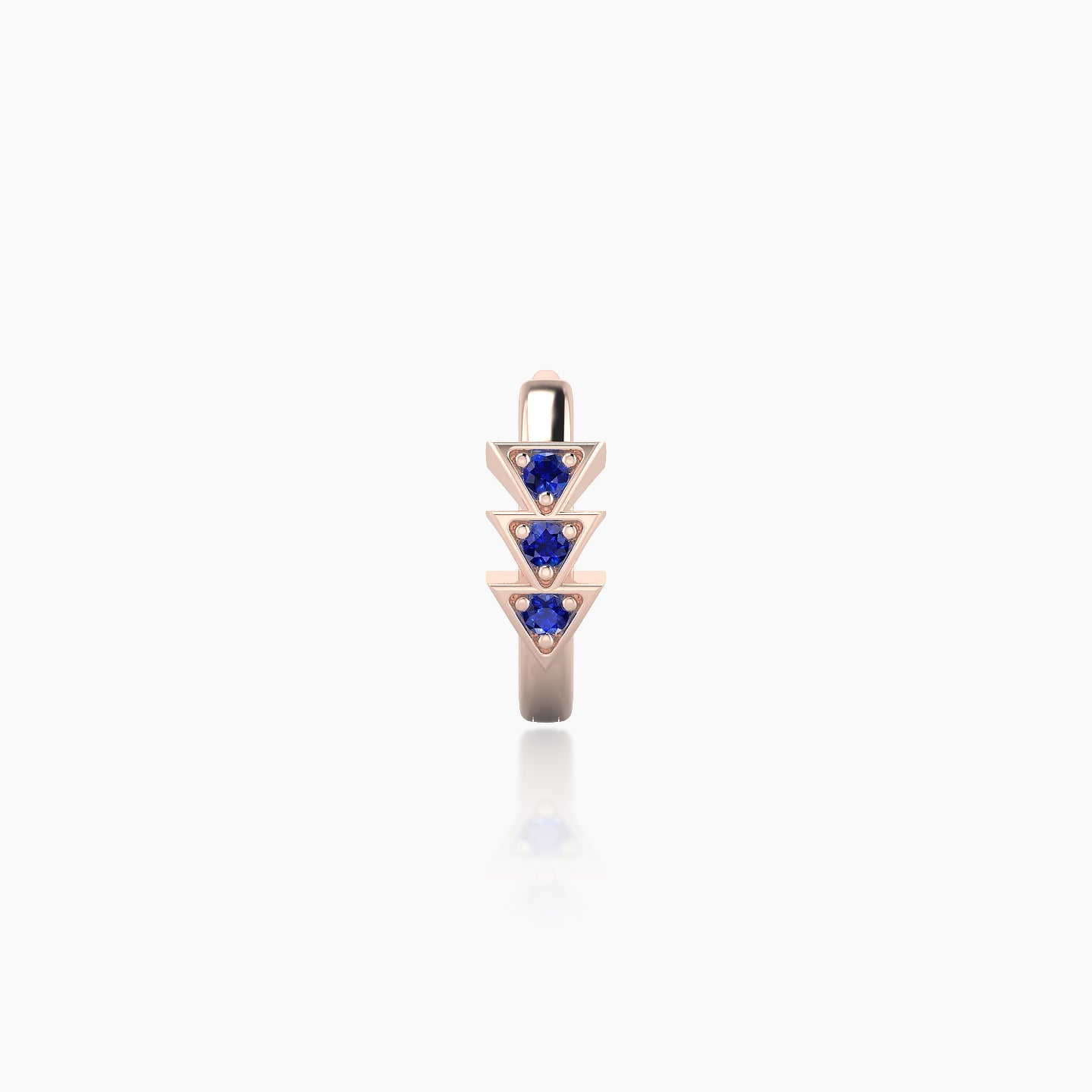 Cybele | 18k Rose Gold 6.5 mm Sapphire Hoop Piercing