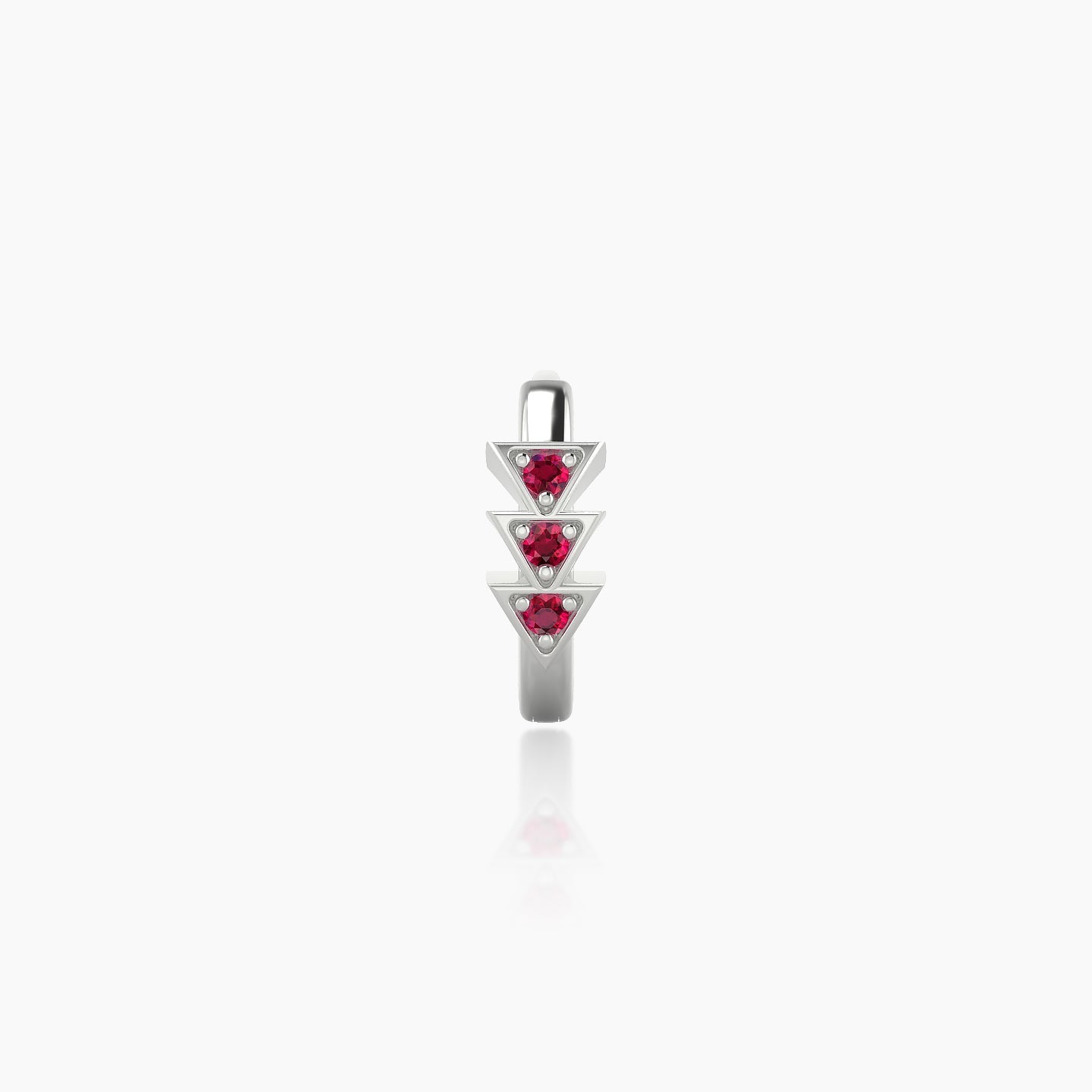 Cybele | 18k White Gold 6.5 mm Ruby Hoop Piercing