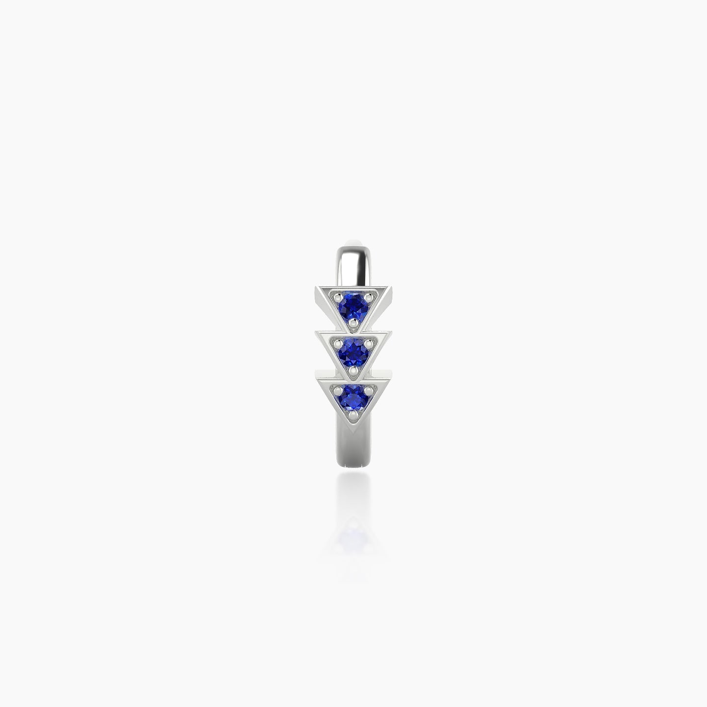 Cybele | 18k White Gold 6.5 mm Sapphire Hoop Piercing