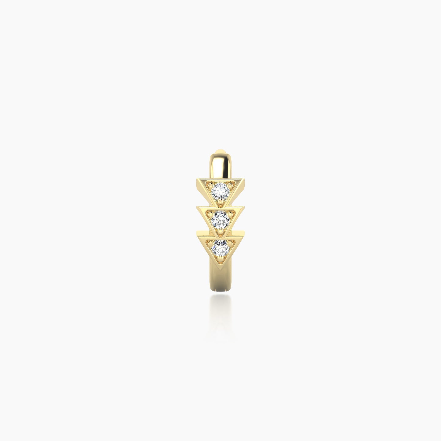 Cybele | 18k Yellow Gold 6.5 mm Diamond Hoop Piercing