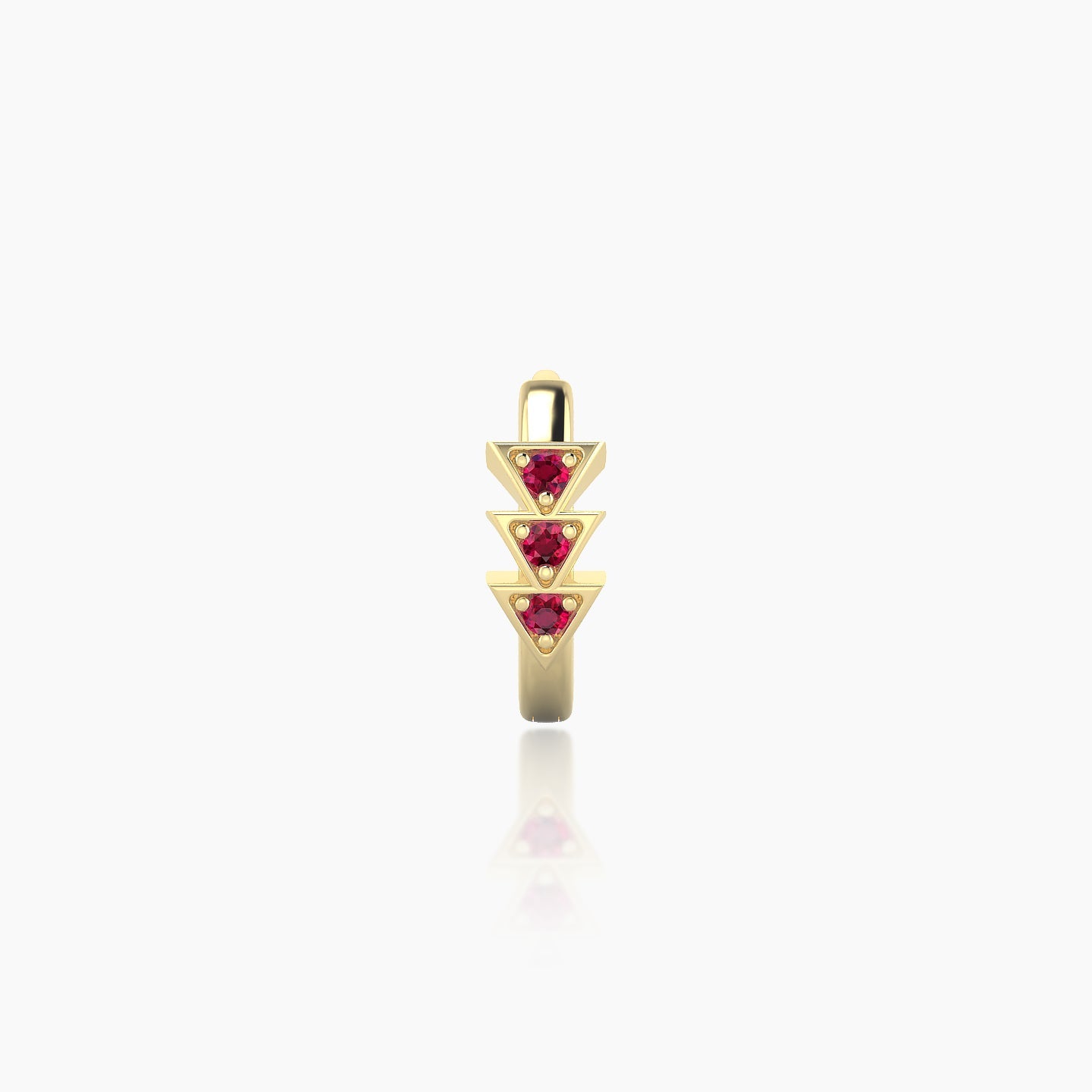 Cybele | 18k Yellow Gold 6.5 mm Ruby Hoop Piercing