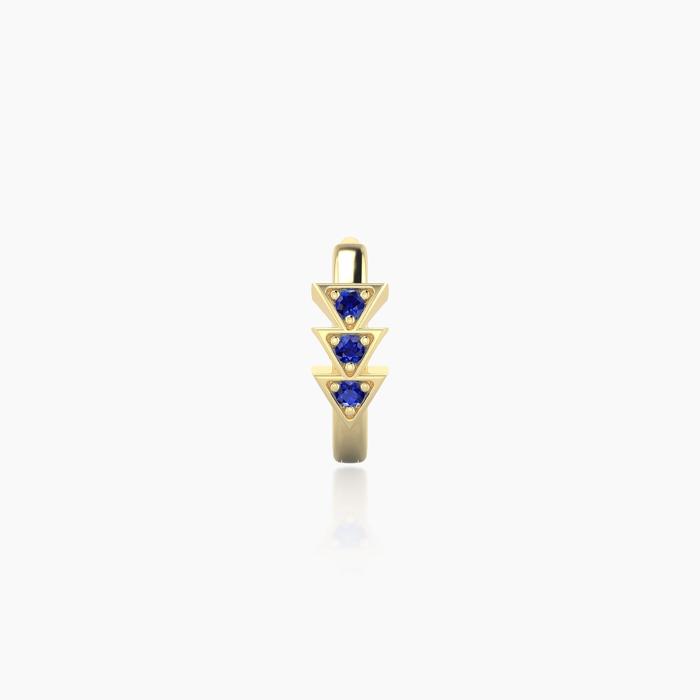 Cybele | 18k Yellow Gold 6.5 mm Sapphire Hoop Piercing