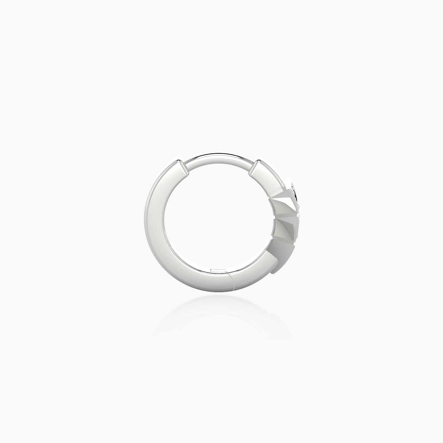 Cybele | 18k White Gold 6.5 mm Emerald Hoop Piercing