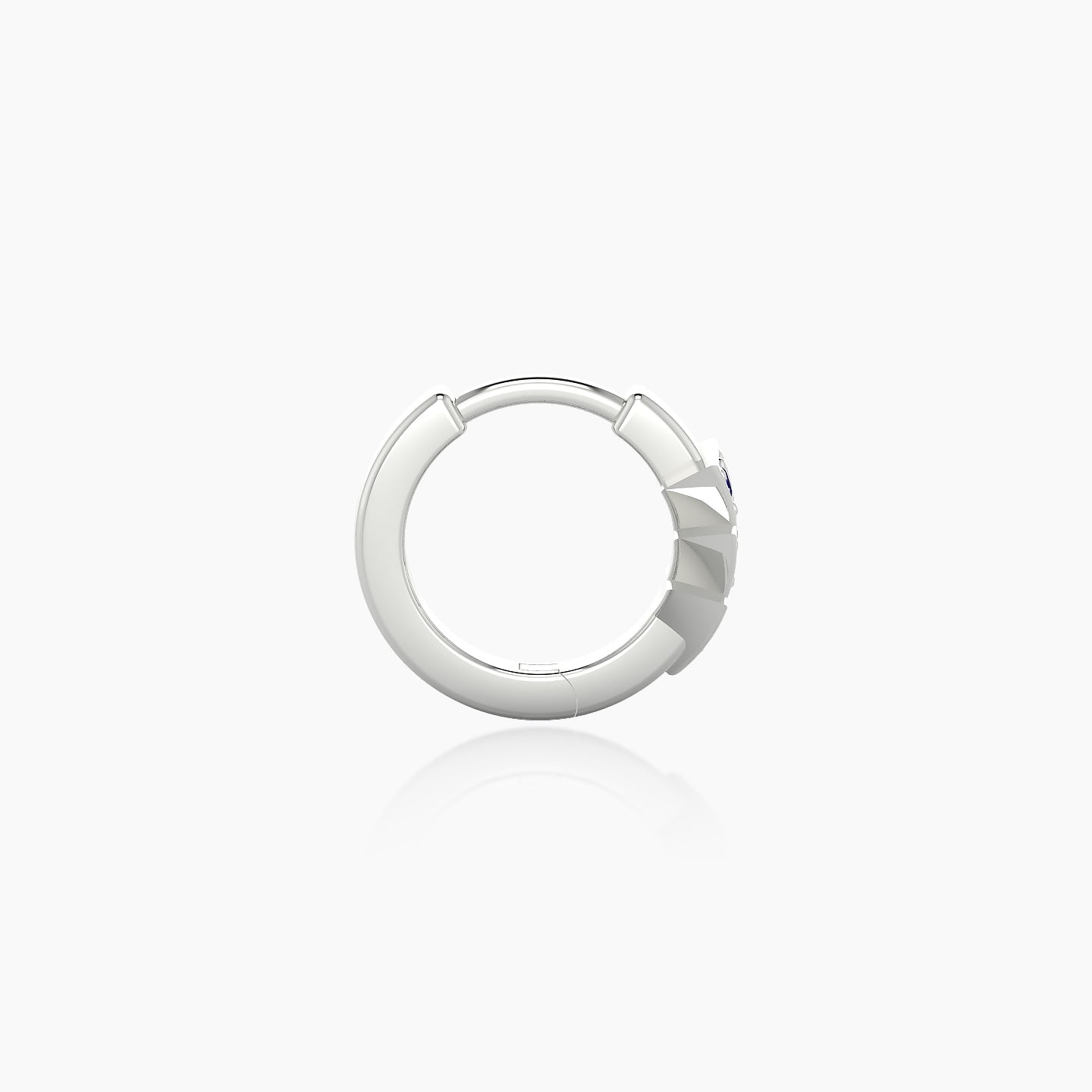 Cybele | 18k White Gold 6.5 mm Sapphire Hoop Piercing