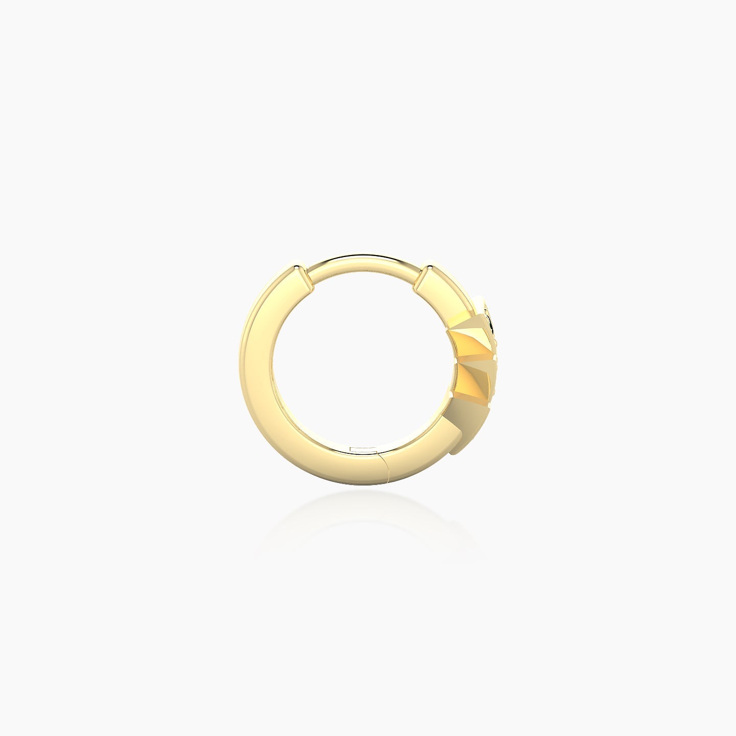 Cybele | 18k Yellow Gold 6.5 mm Emerald Hoop Piercing