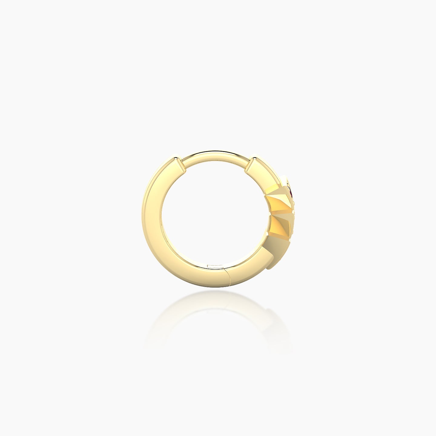 Cybele | 18k Yellow Gold 6.5 mm Ruby Hoop Piercing