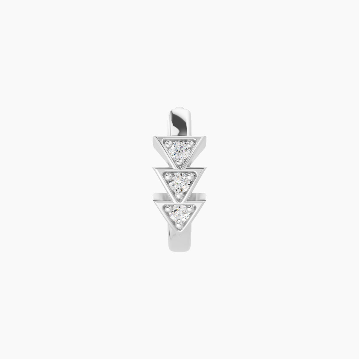 Cybele | 18k White Gold 6.5 mm Diamond Nose Ring Piercing