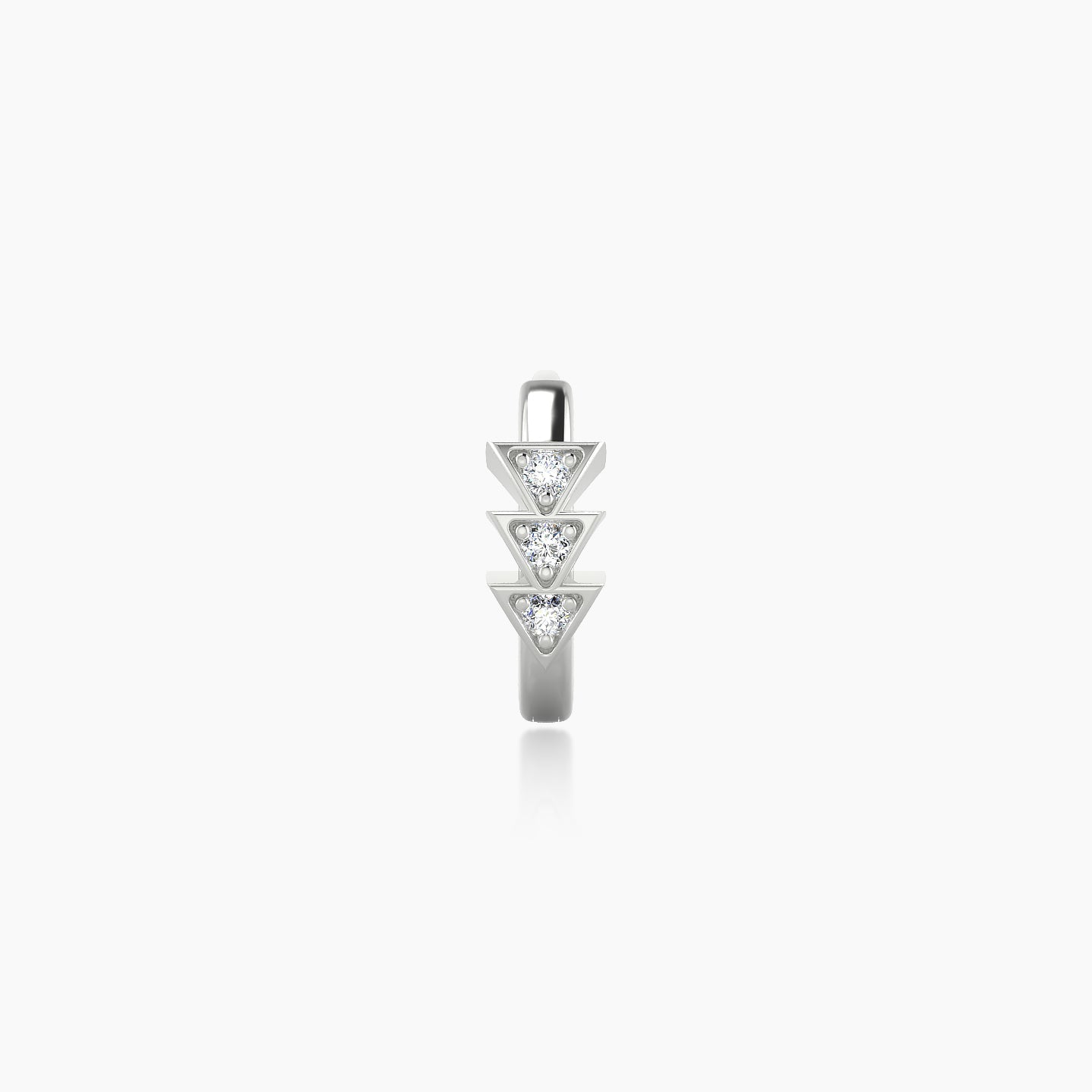 Cybele | 18k White Gold 6.5 mm Diamond Nose Ring Piercing