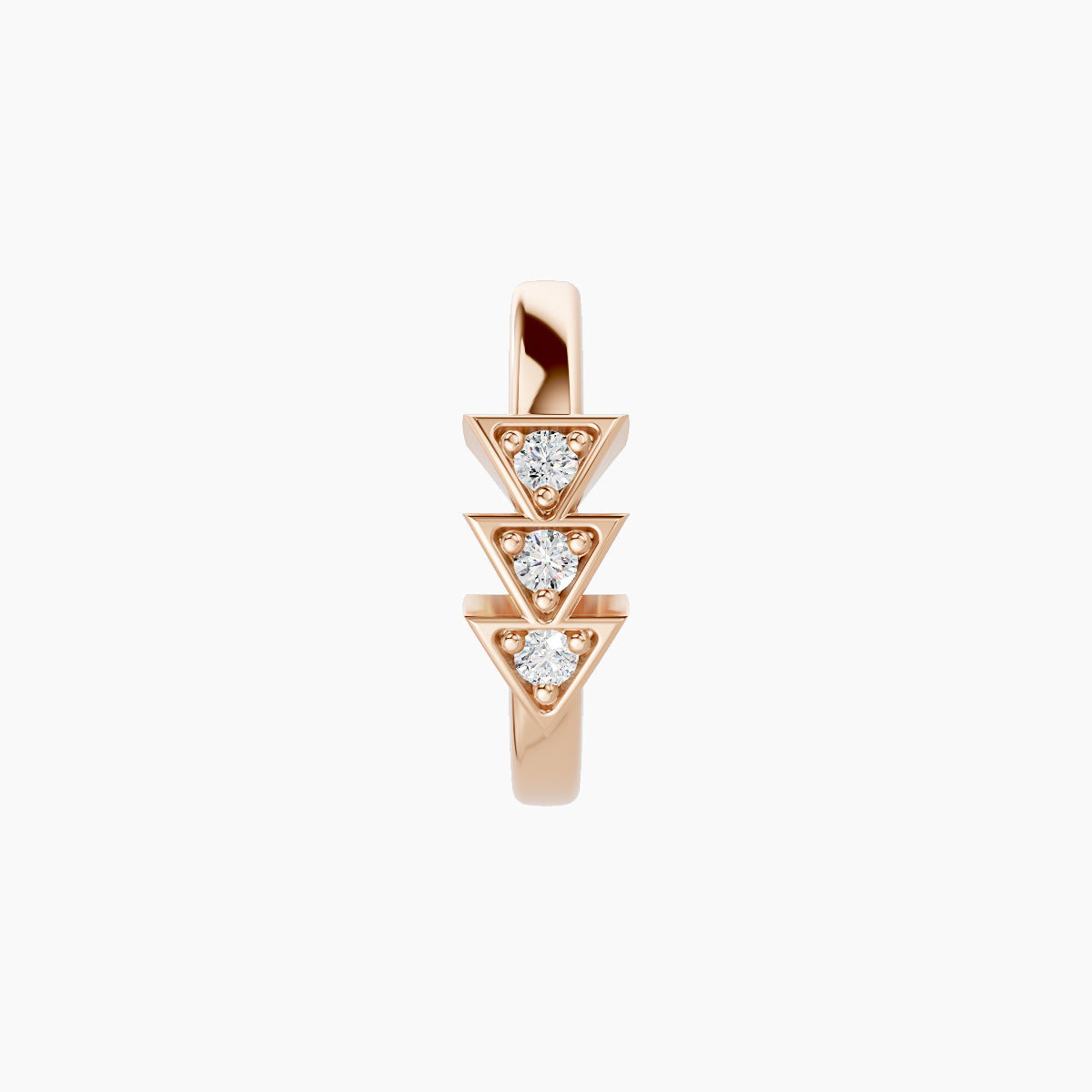 Cybele | 18k Rose Gold 8 mm Diamond Hoop Piercing