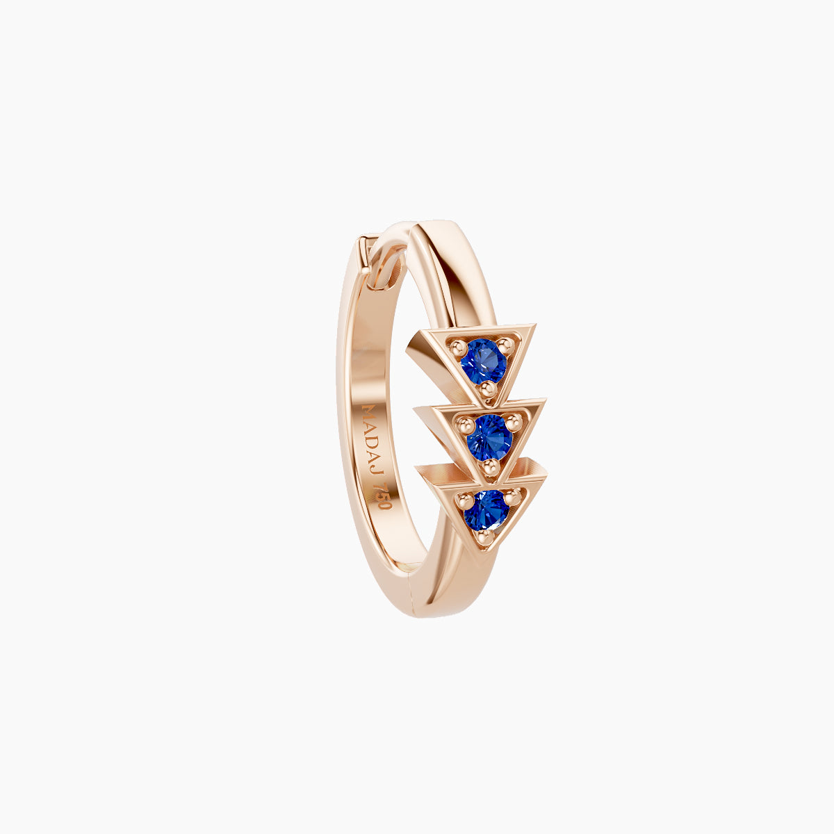 Cybele | 18k Rose Gold 8 mm Sapphire Hoop Piercing