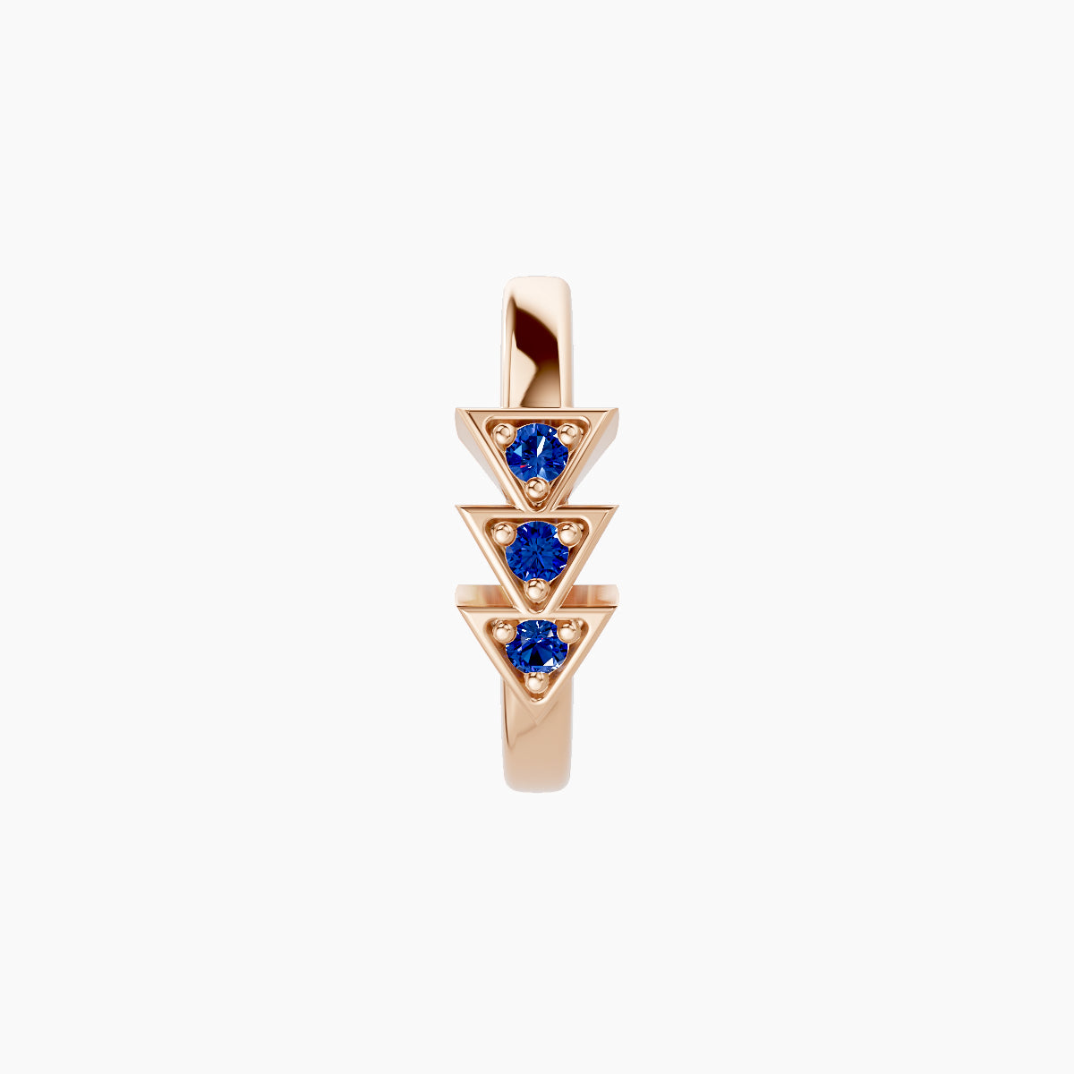 Cybele | 18k Rose Gold 8 mm Sapphire Hoop Piercing