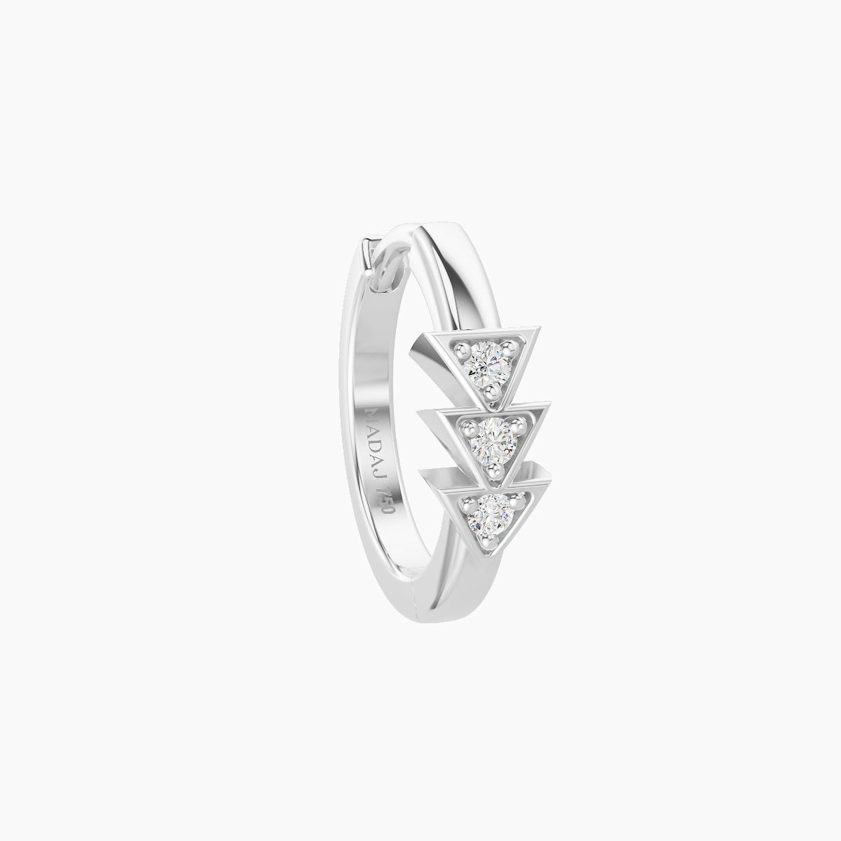 Cybele | 18k White Gold 8 mm Diamond Hoop Piercing
