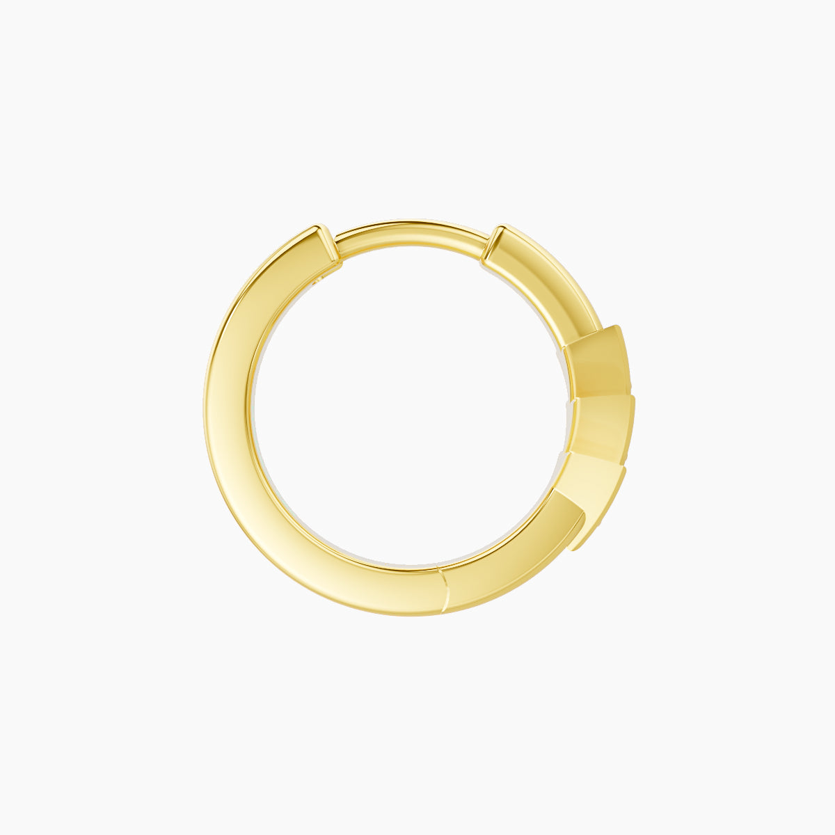 Cybele | 18k Yellow Gold 8 mm Black Diamond Hoop Piercing