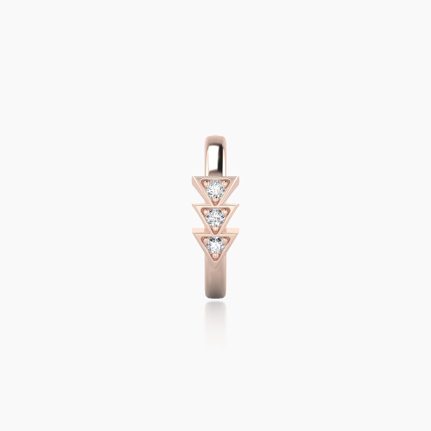 Cybele | 18k Rose Gold 8 mm Diamond Hoop Piercing