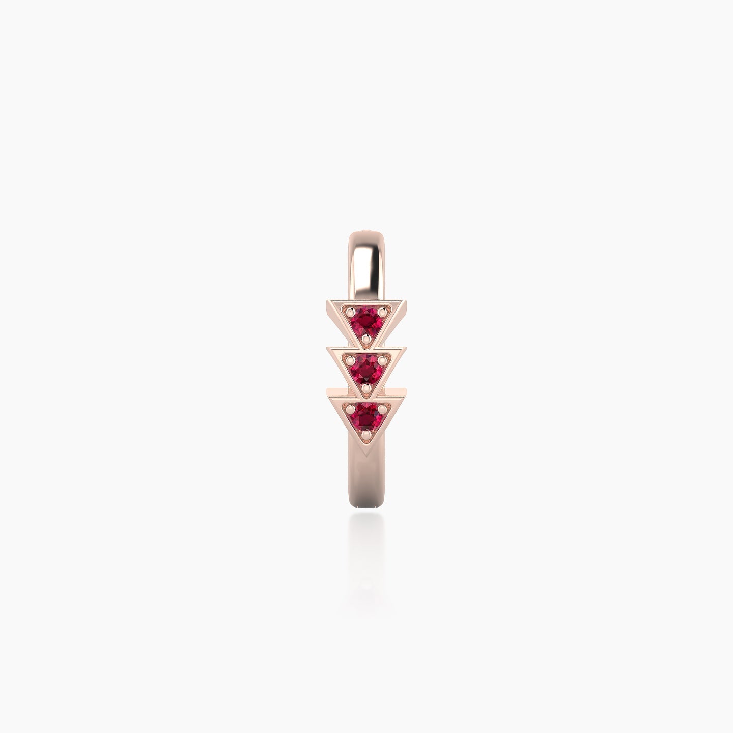 Cybele | 18k Rose Gold 8 mm Ruby Hoop Piercing