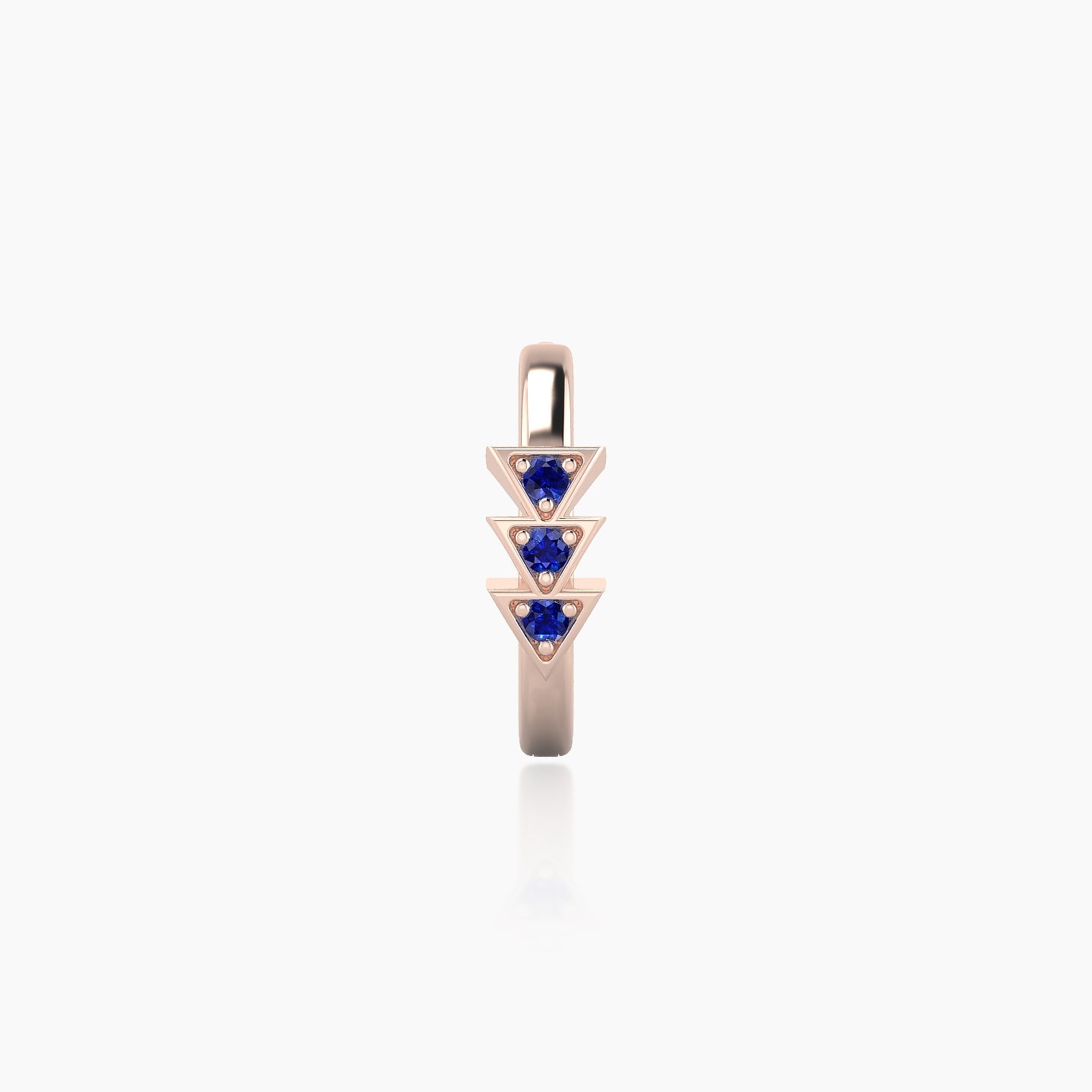 Cybele | 18k Rose Gold 8 mm Sapphire Hoop Piercing