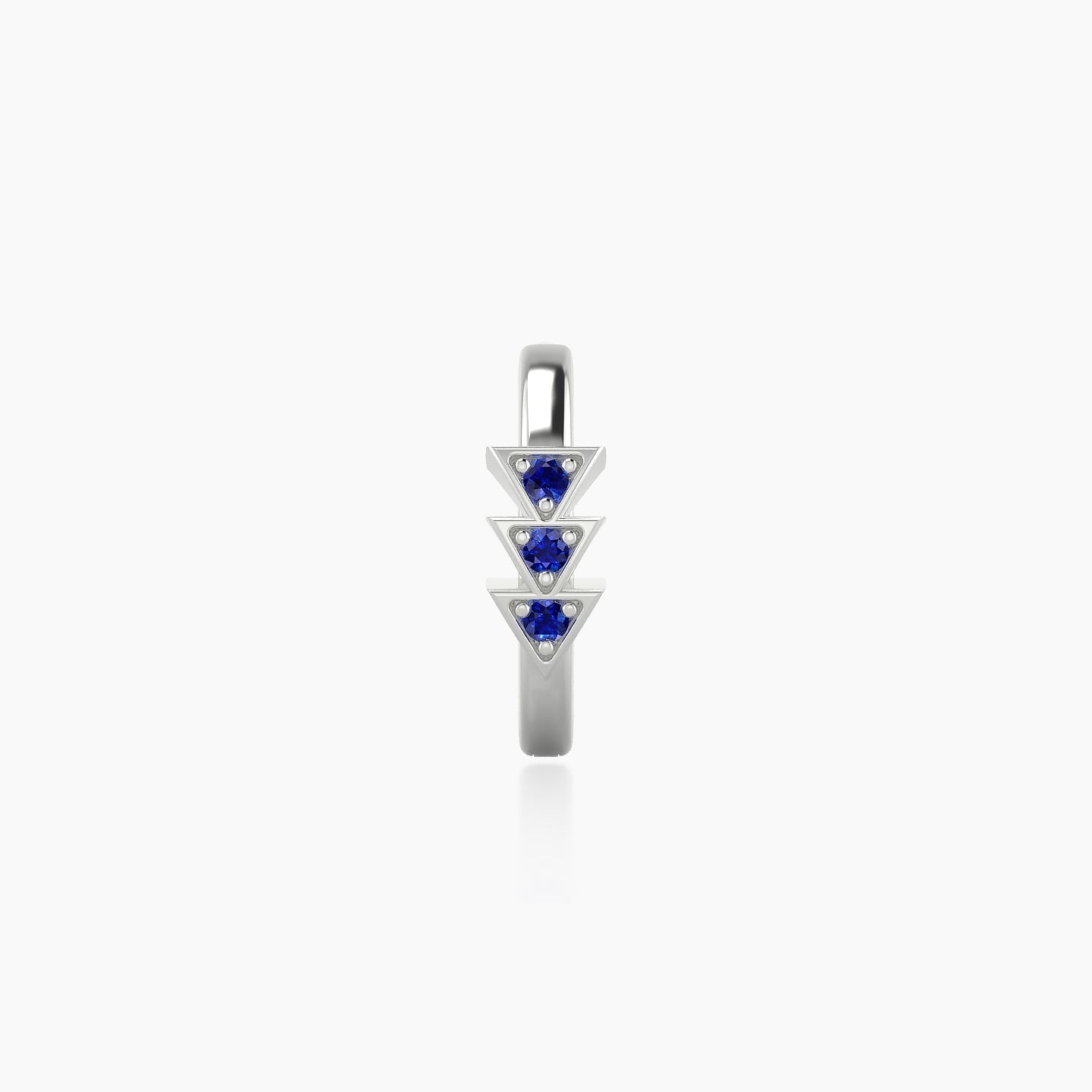 Cybele | 18k White Gold 8 mm Sapphire Hoop Piercing