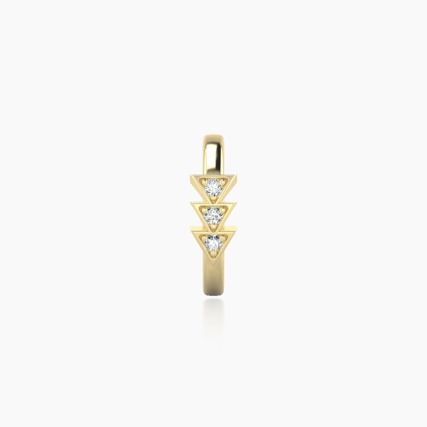 Cybele | 18k Yellow Gold 8 mm Diamond Hoop Piercing