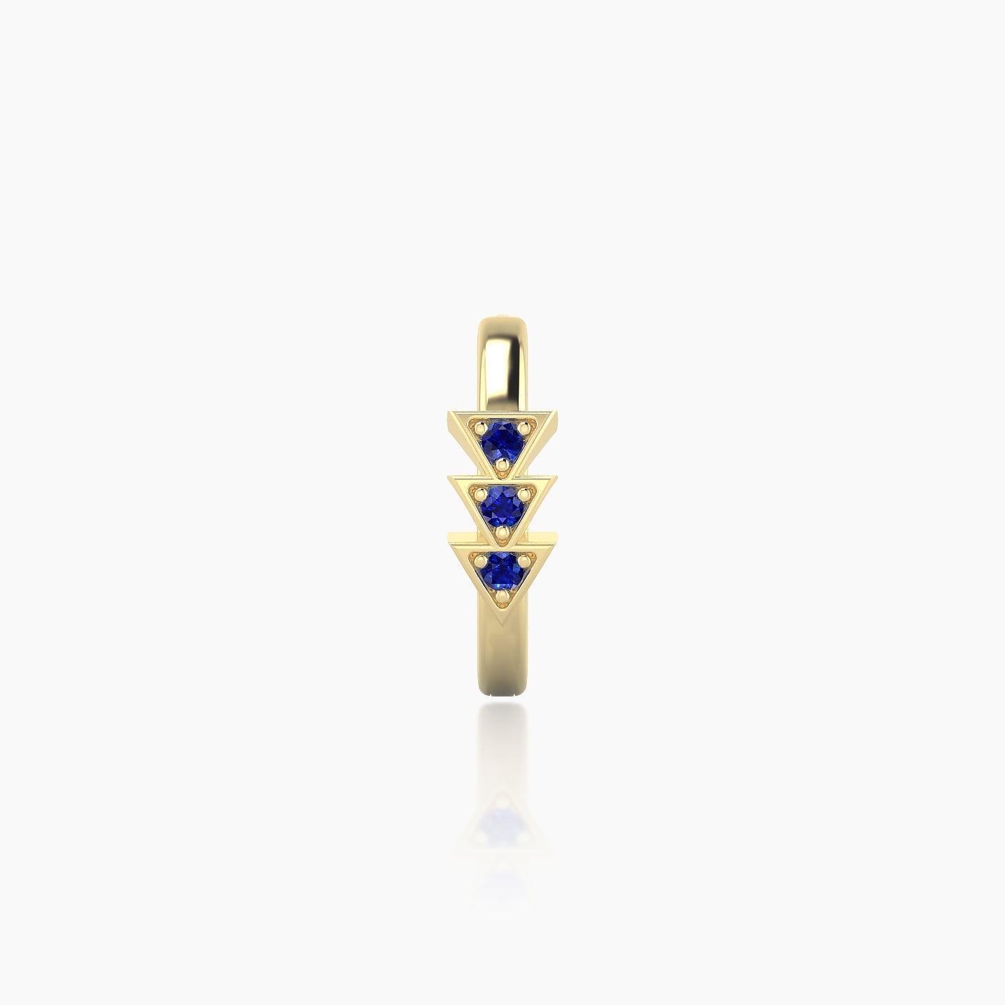 Cybele | 18k Yellow Gold 8 mm Sapphire Hoop Piercing