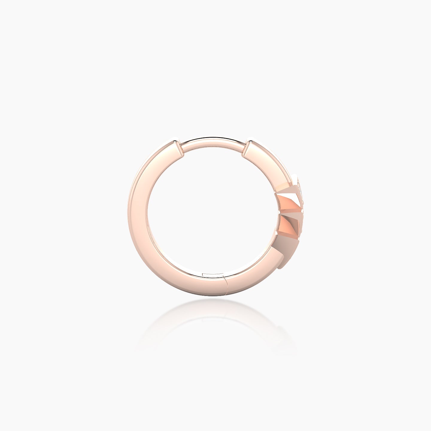 Cybele | 18k Rose Gold 8 mm Diamond Hoop Piercing