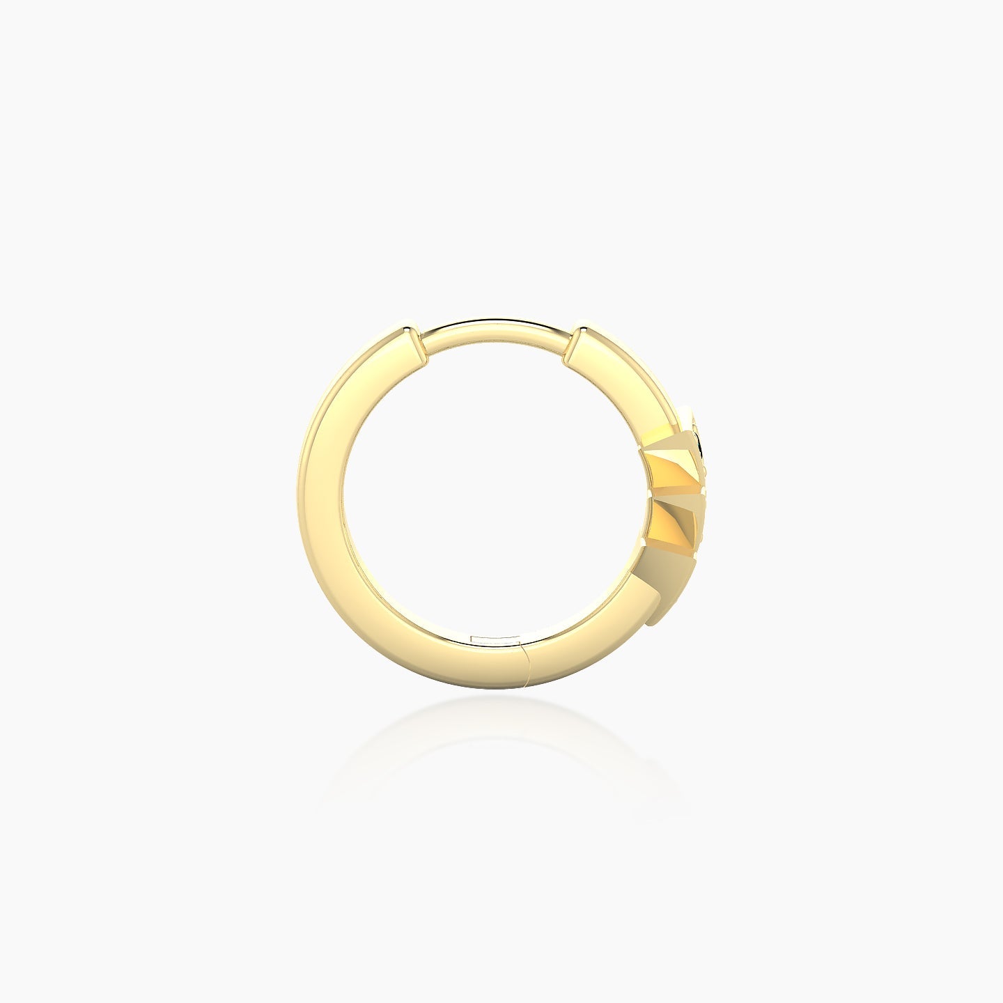 Cybele | 18k Yellow Gold 8 mm Emerald Hoop Piercing