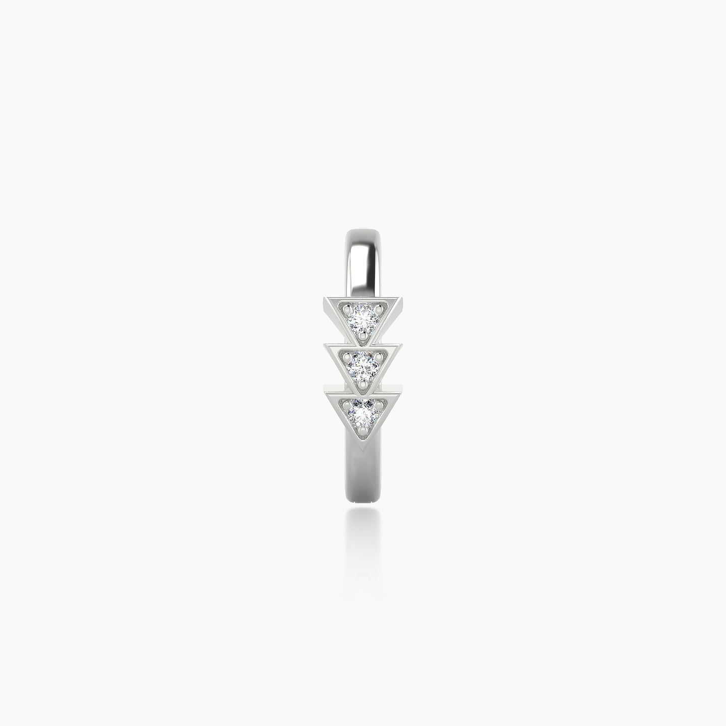 Cybele | 18k White Gold 8 mm Diamond Nose Ring Piercing