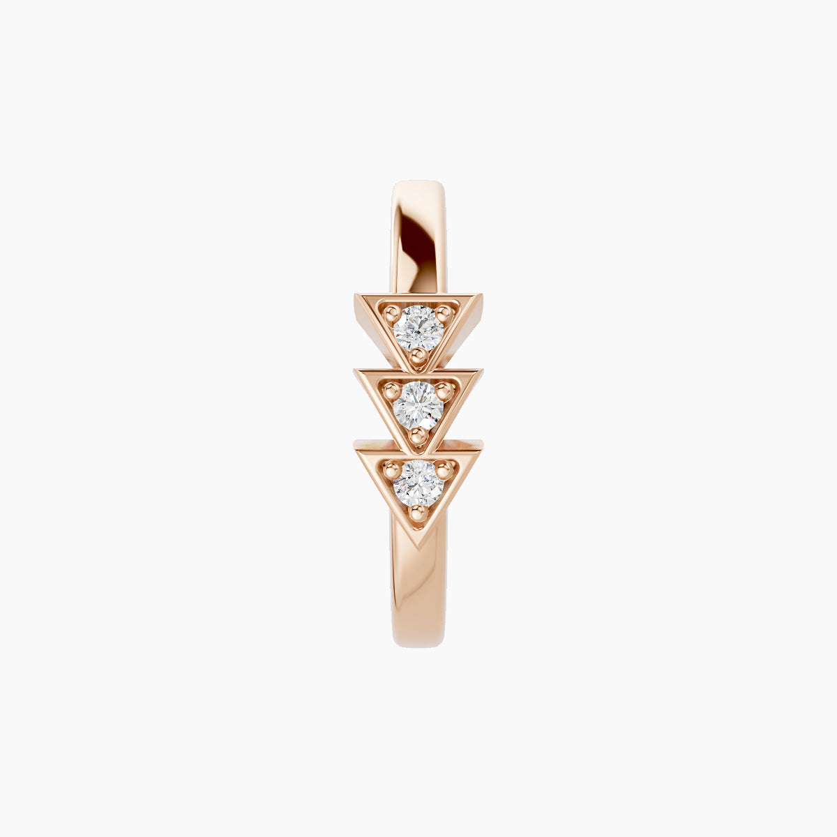Cybele | 18k Rose Gold 9.5 mm Diamond Hoop Piercing