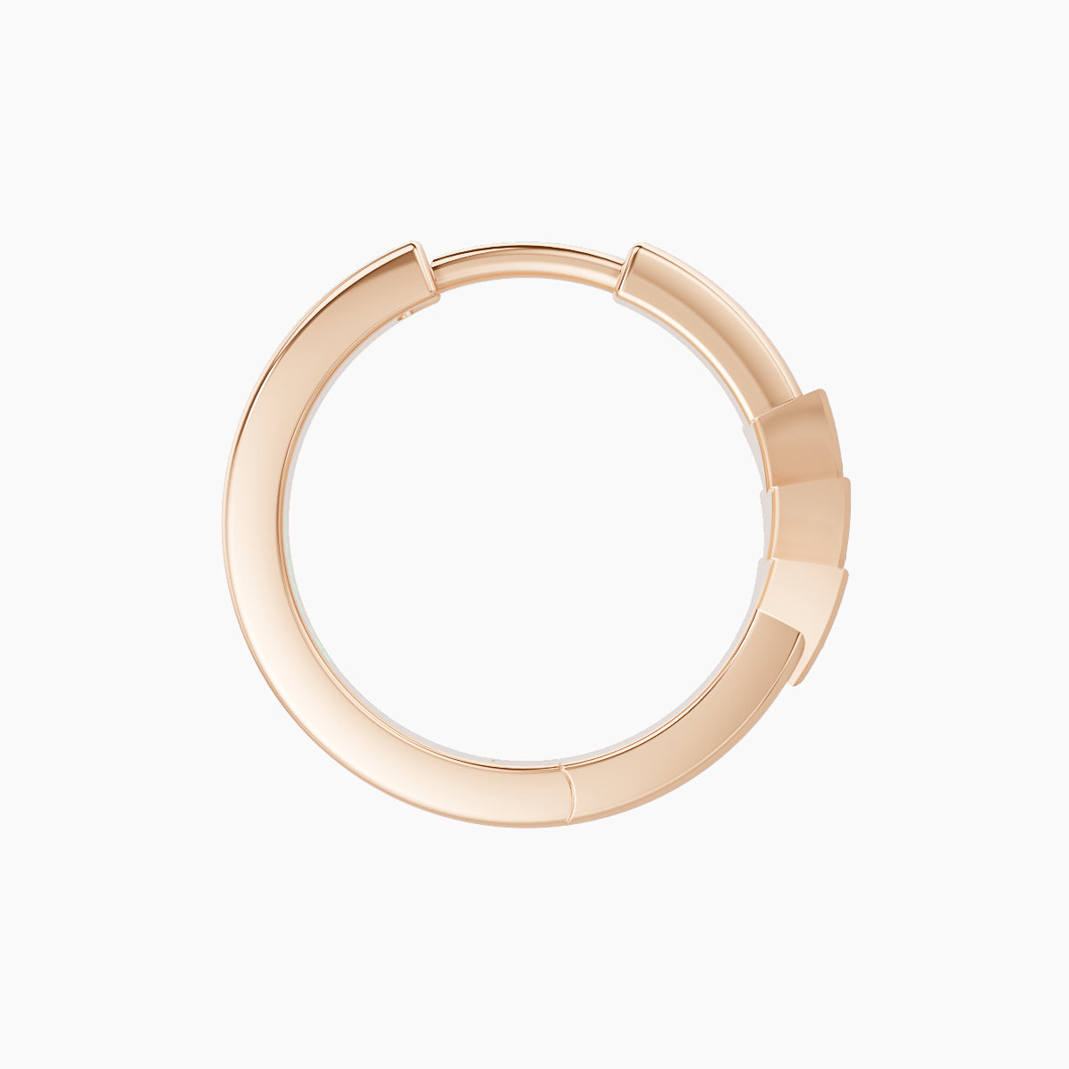 Cybele | 18k Rose Gold 9.5 mm Emerald Hoop Piercing