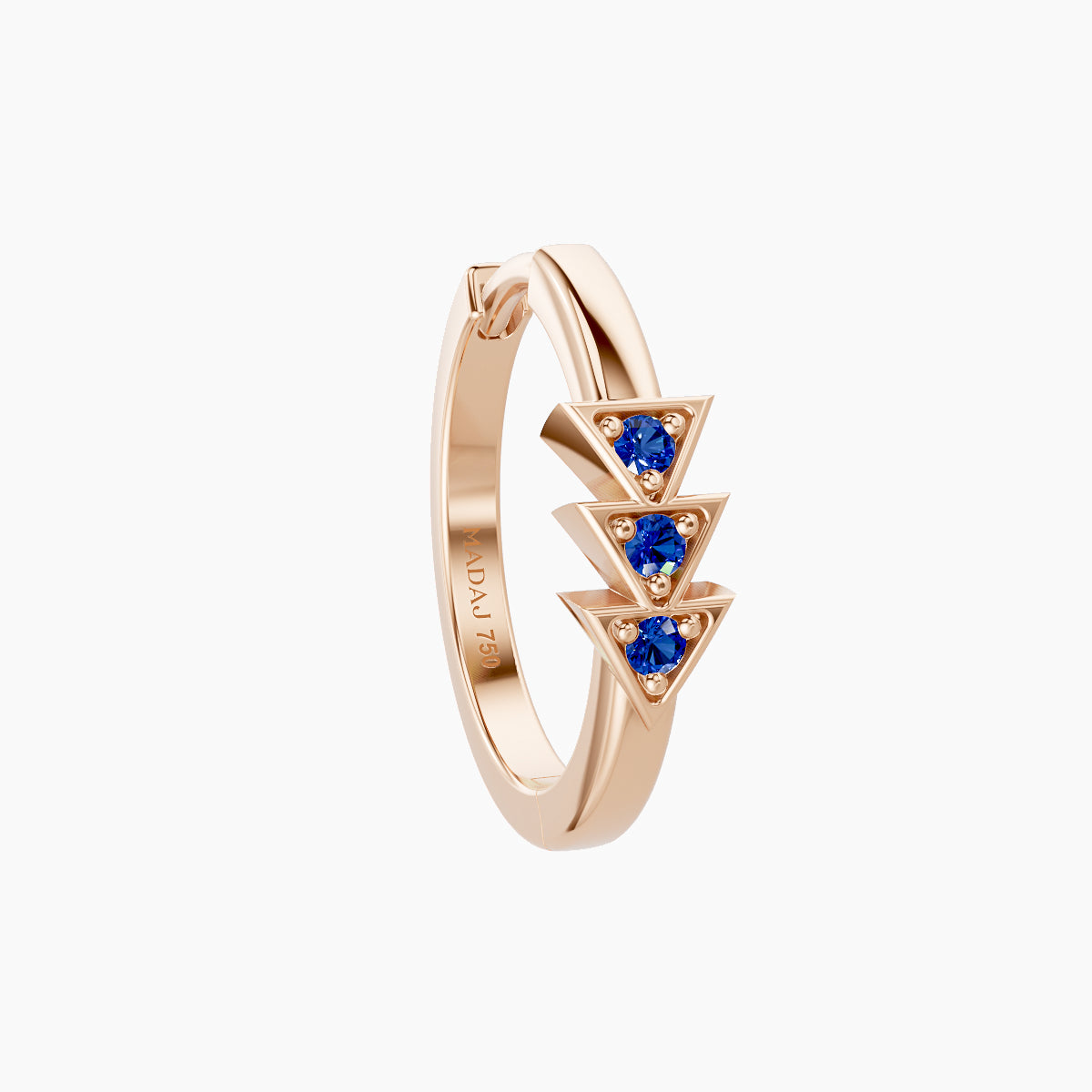 Cybele | 18k Rose Gold 9.5 mm Sapphire Hoop Piercing