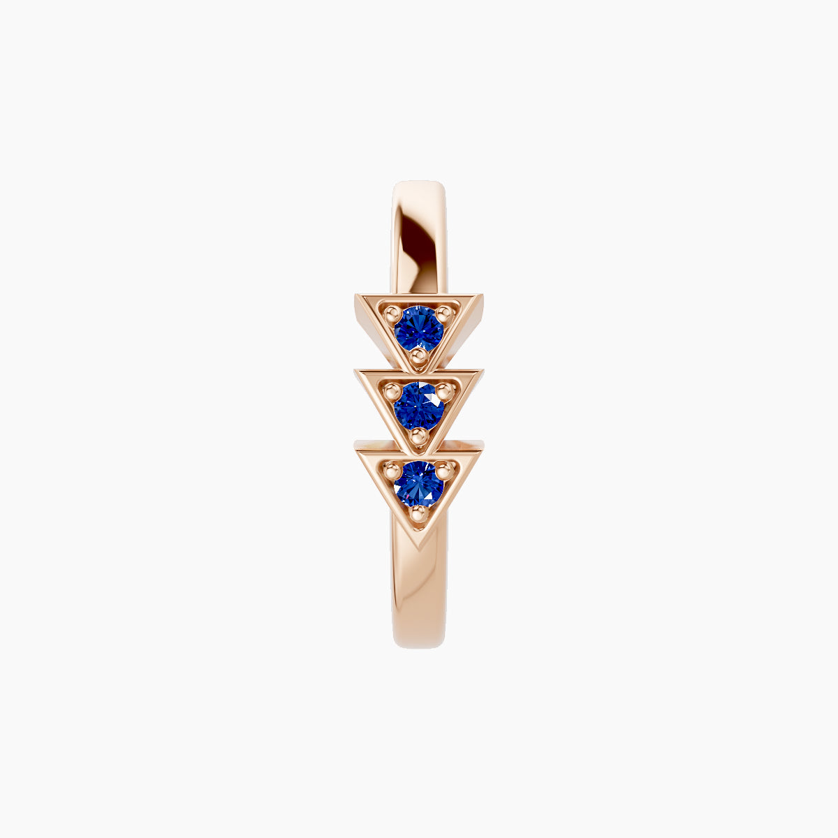 Cybele | 18k Rose Gold 9.5 mm Sapphire Hoop Piercing