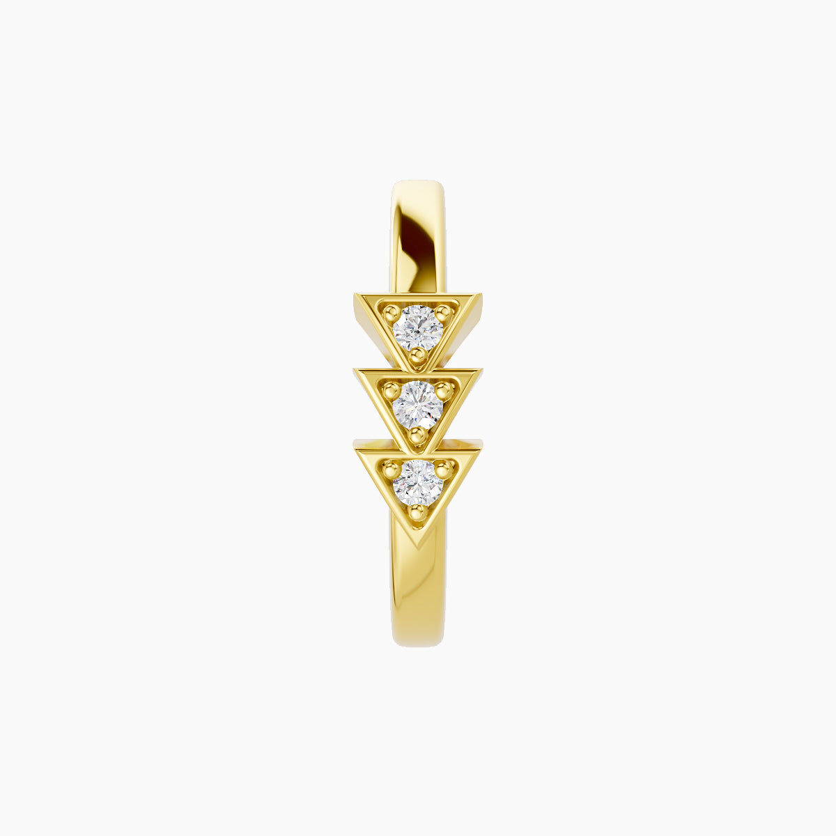 Cybele | 18k Yellow Gold 9.5 mm Diamond Hoop Piercing