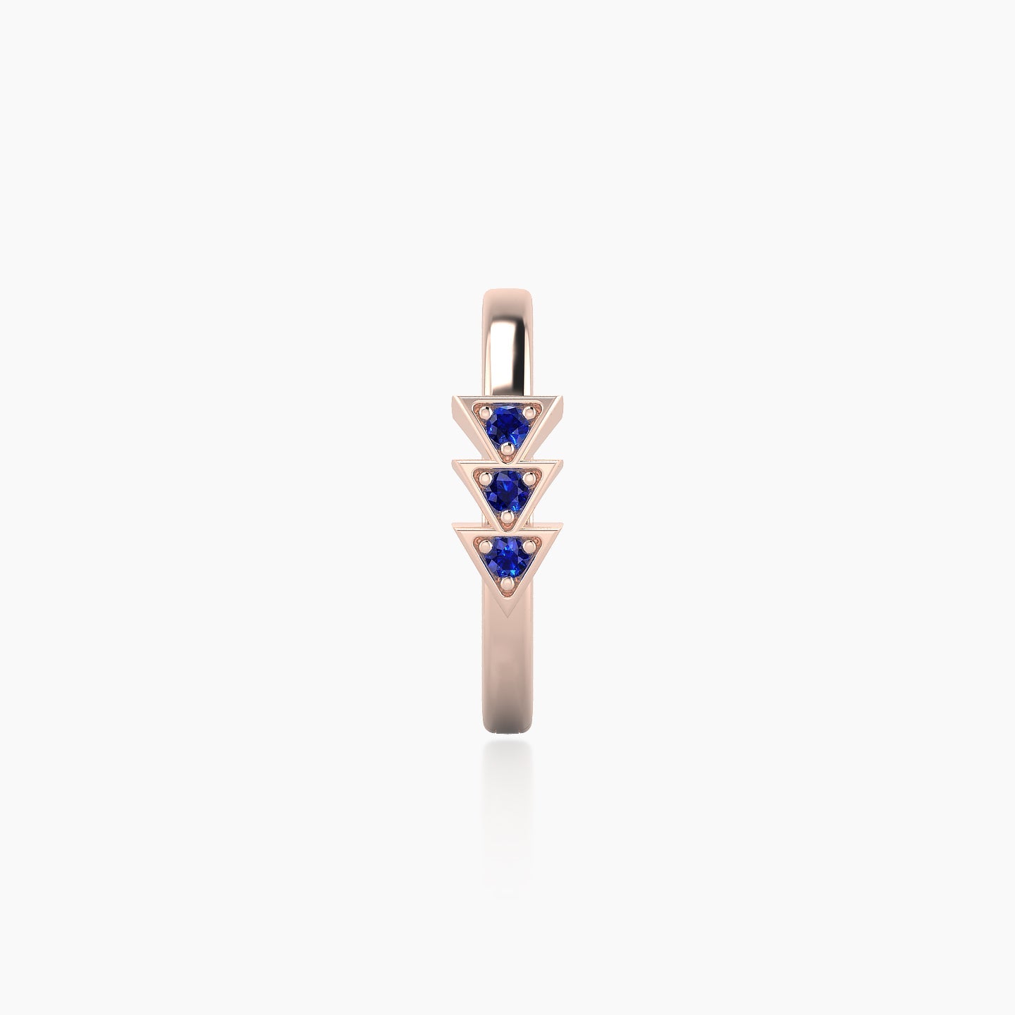 Cybele | 18k Rose Gold 9.5 mm Sapphire Hoop Piercing