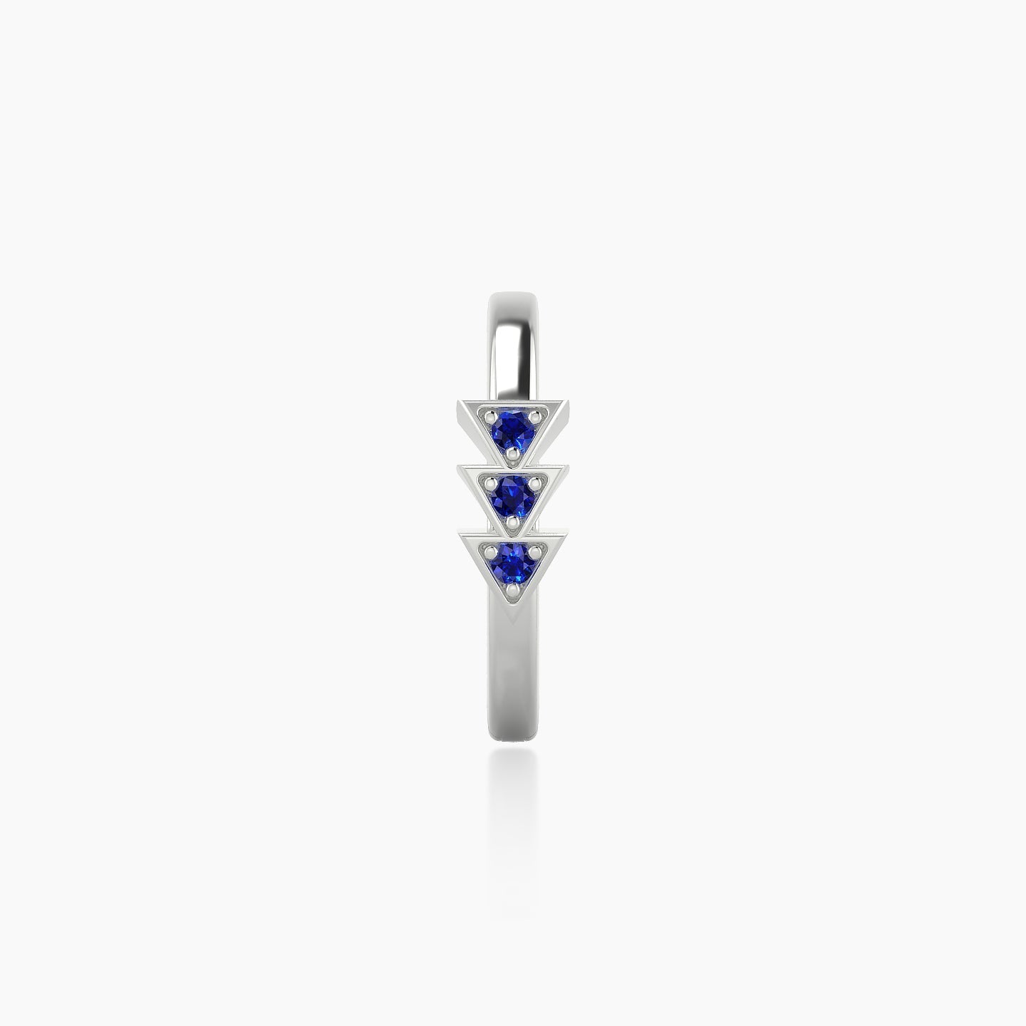 Cybele | 18k White Gold 9.5 mm Sapphire Hoop Piercing