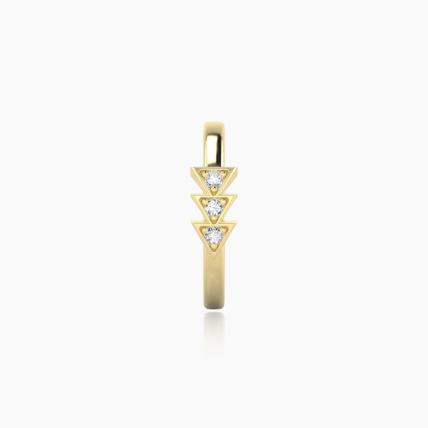 Cybele | 18k Yellow Gold 9.5 mm Diamond Hoop Piercing