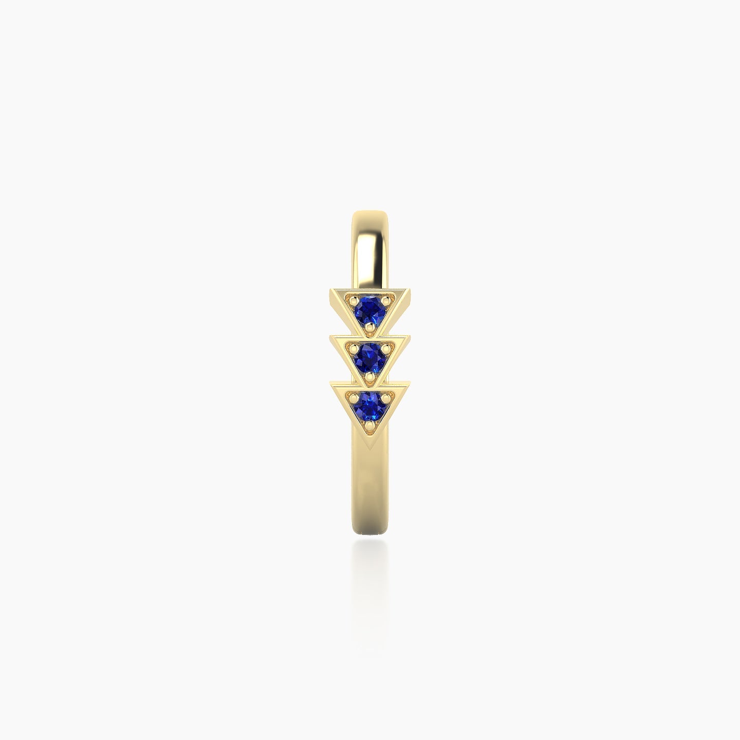 Cybele | 18k Yellow Gold 9.5 mm Sapphire Hoop Piercing