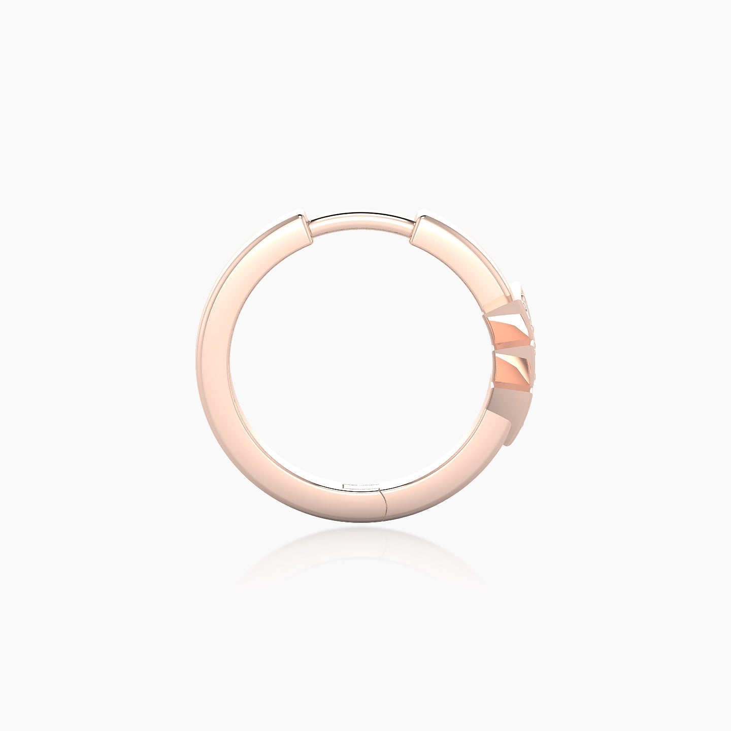 Cybele | 18k Rose Gold 9.5 mm Diamond Hoop Piercing