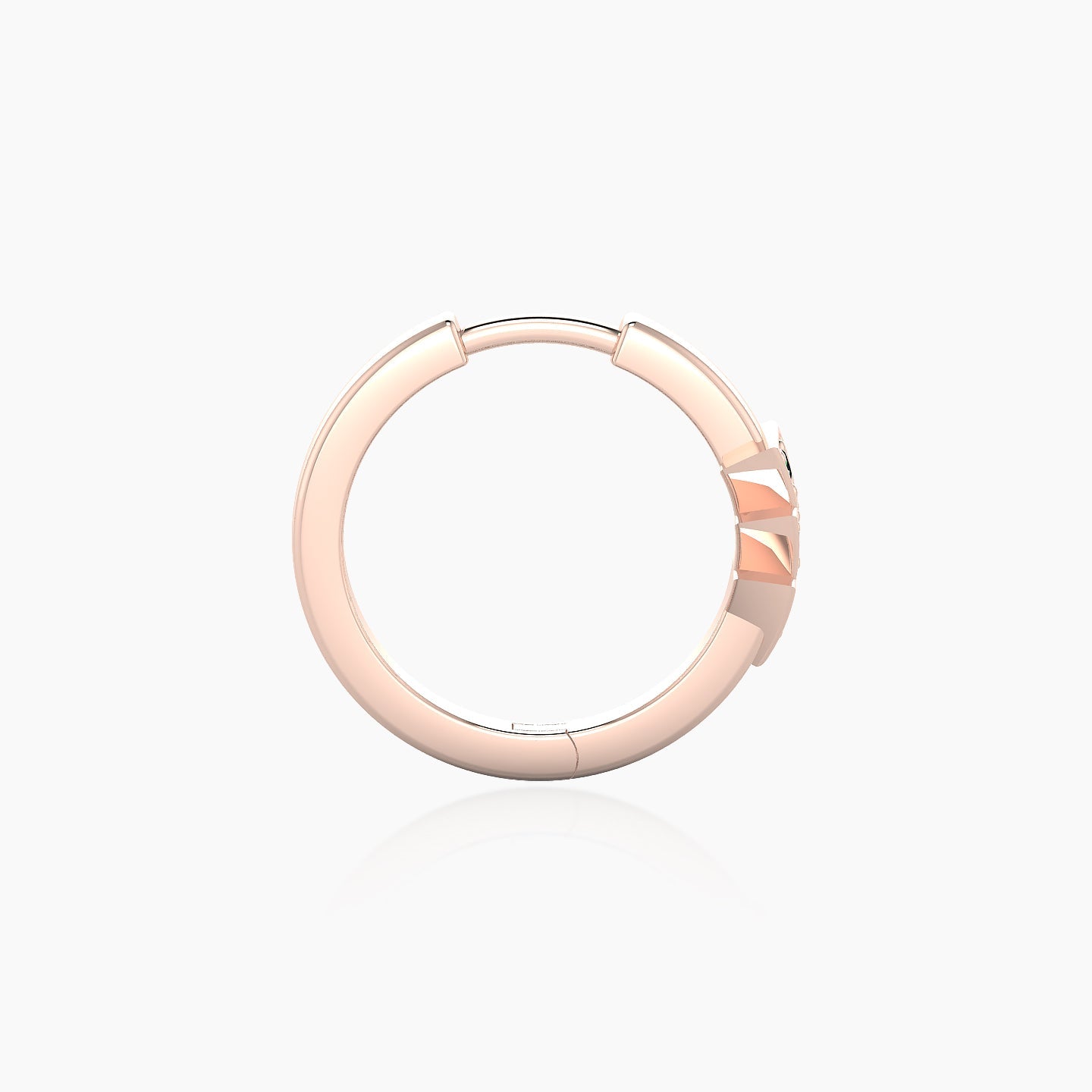 Cybele | 18k Rose Gold 9.5 mm Emerald Hoop Piercing