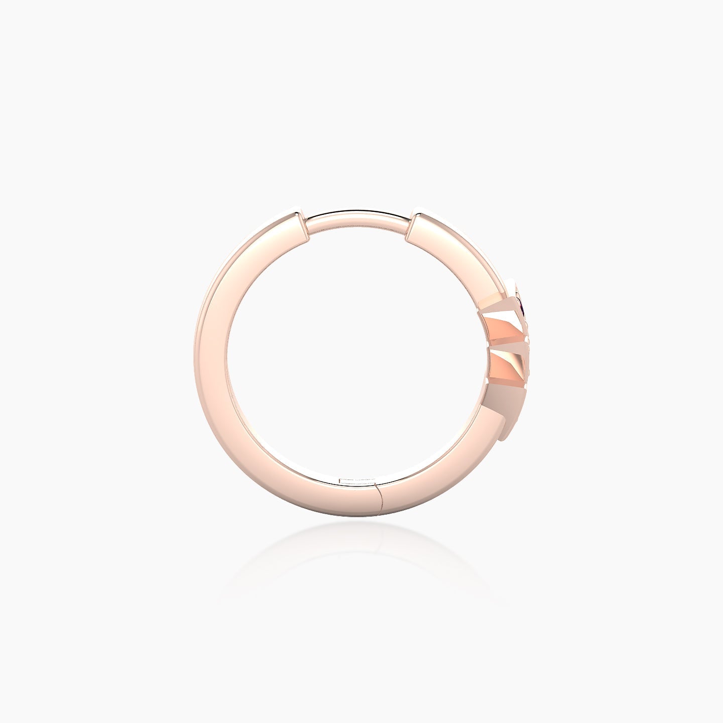 Cybele | 18k Rose Gold 9.5 mm Ruby Hoop Piercing